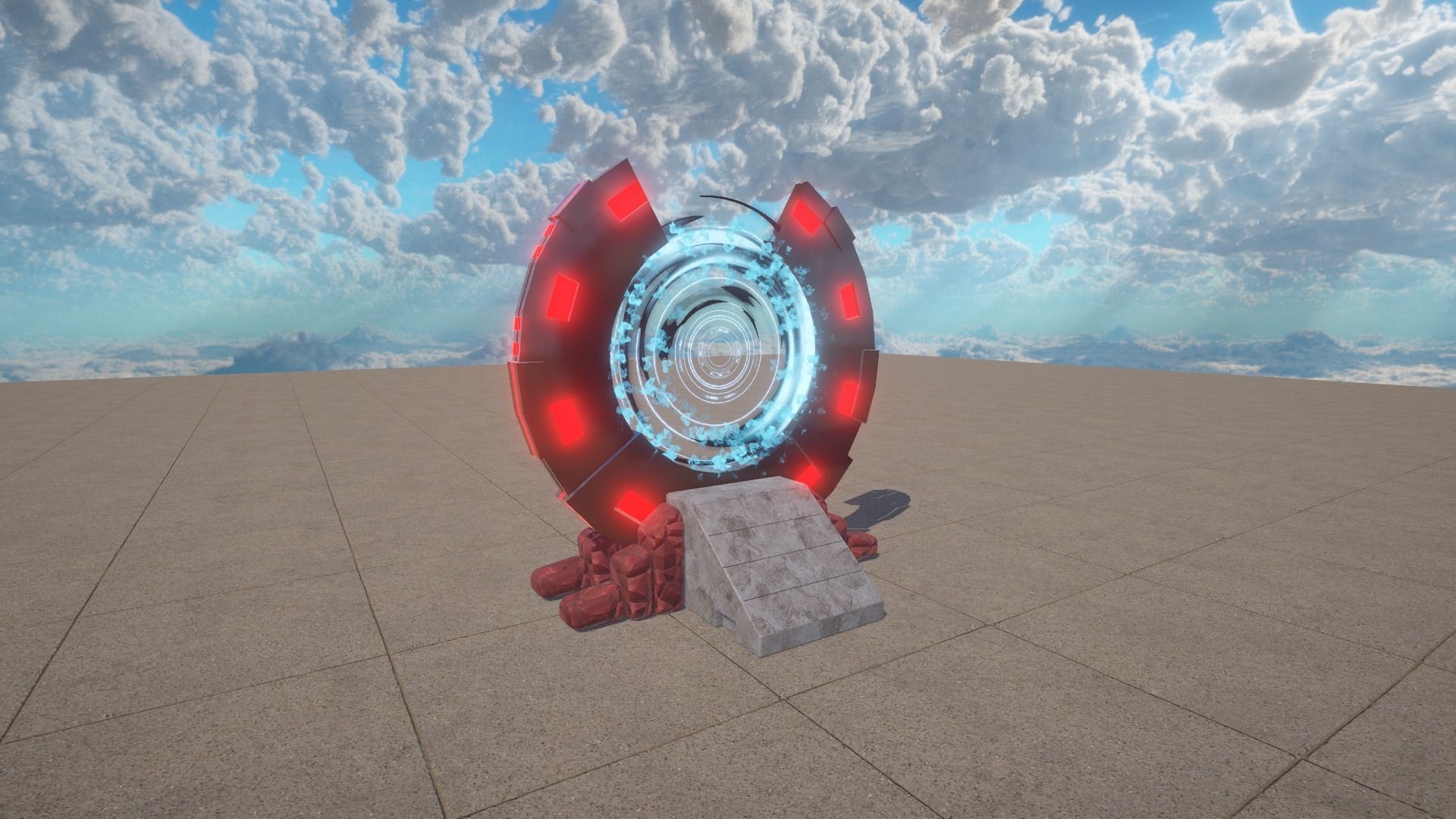 Sci-Fi Portal Low-poly 3D model_1