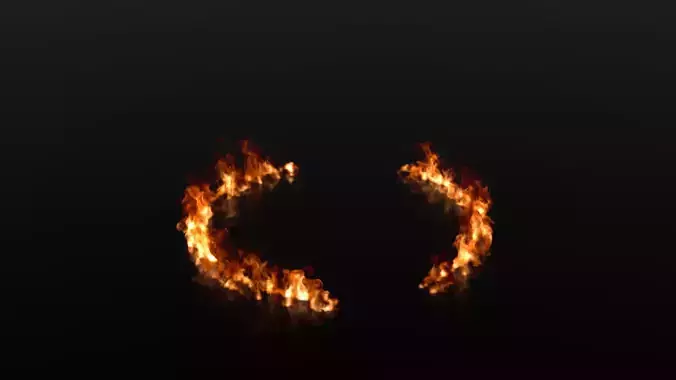 Fire ring circle VDB 300 frame 10 sec 2 flash point 3D model