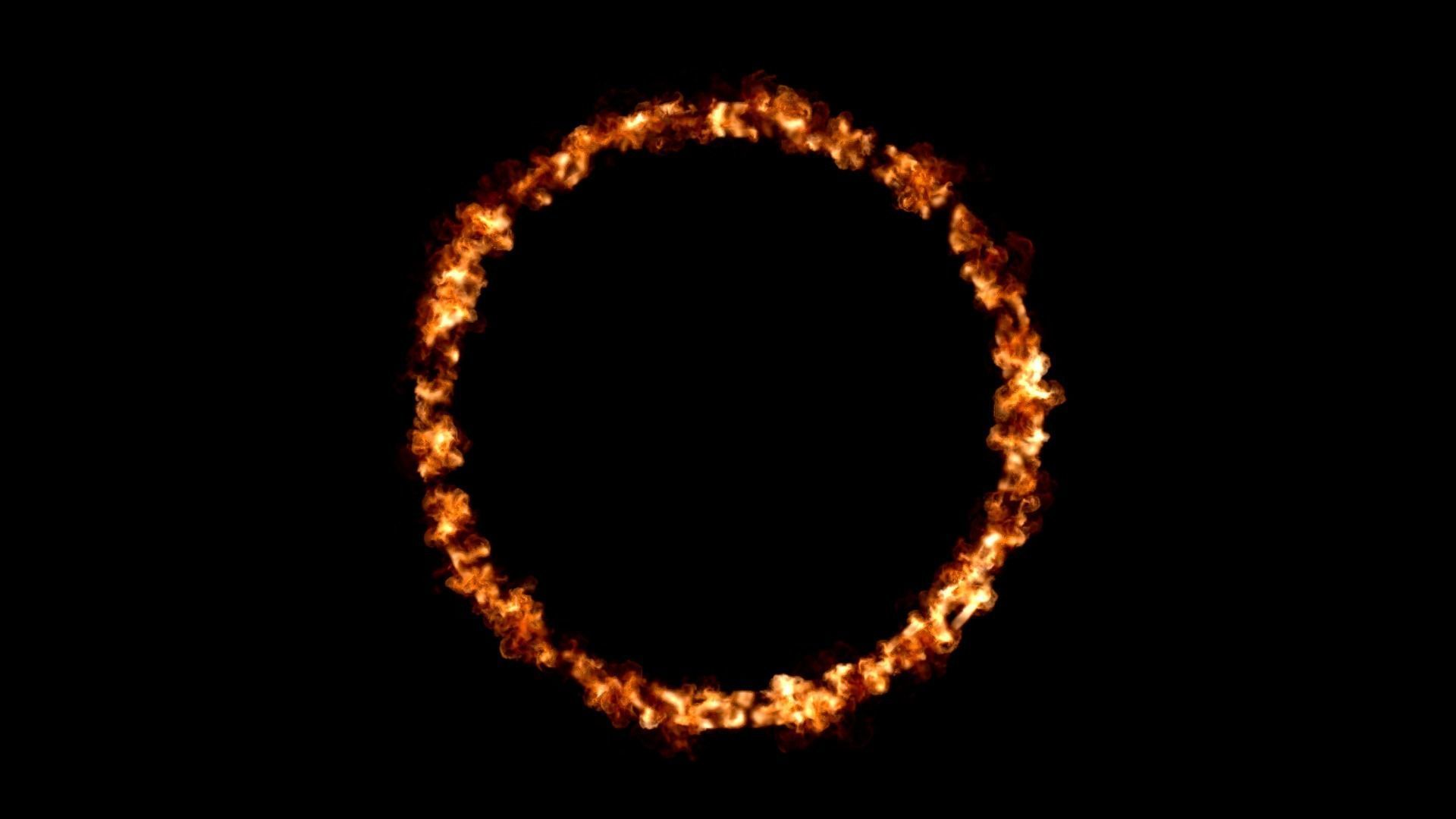 Fire ring circle VDB 300 frame 10 sec 2 flash point 3D model_15