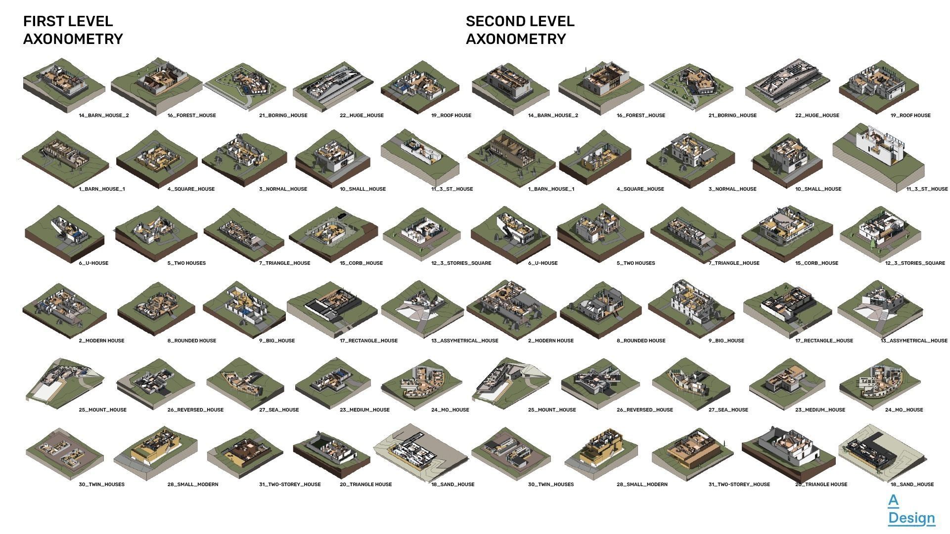 30 Houses pack - Revit 3D model_2