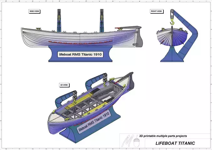 Lifeboat Titanic 3D print model