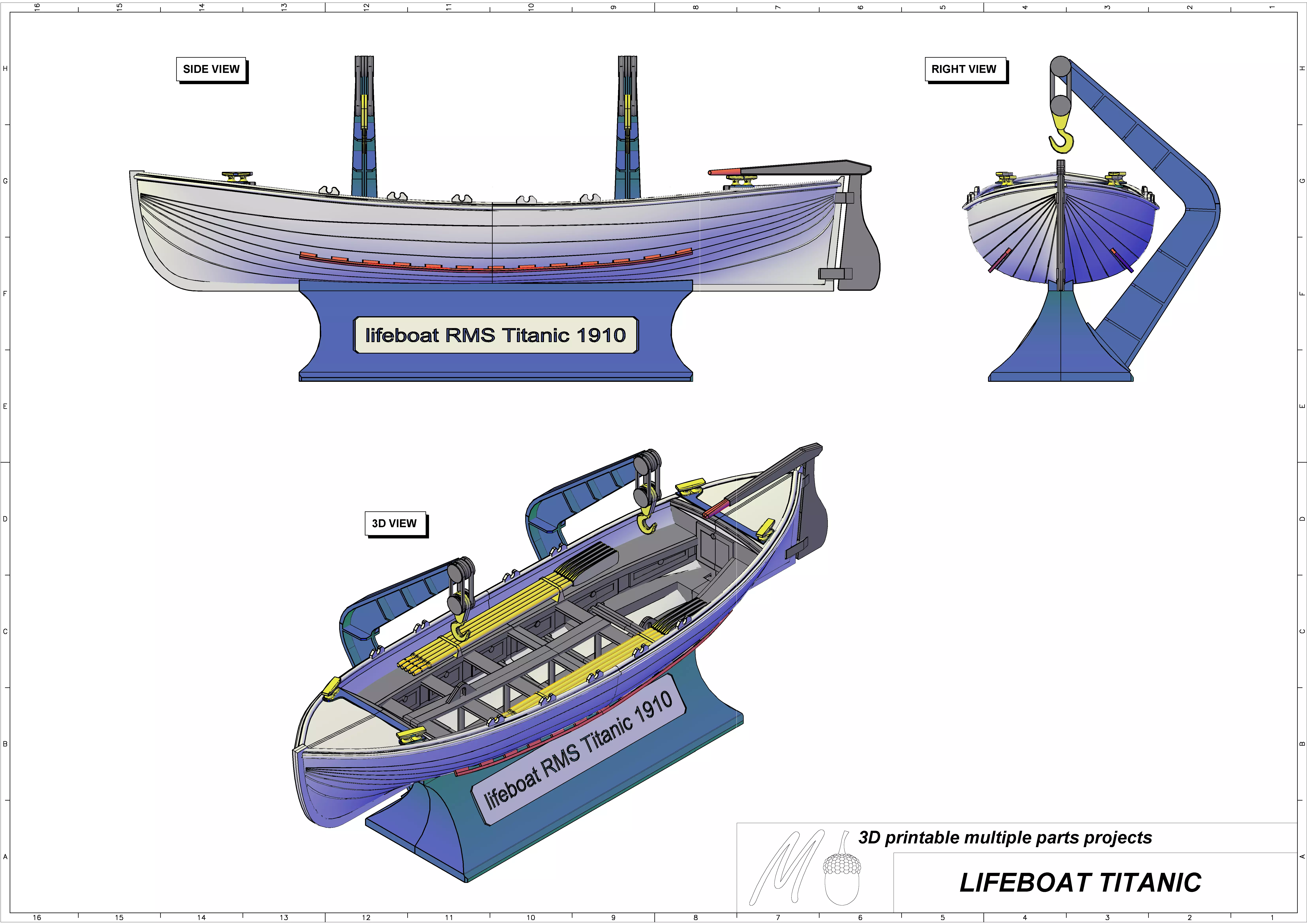 Lifeboat Titanic 3D print model_0