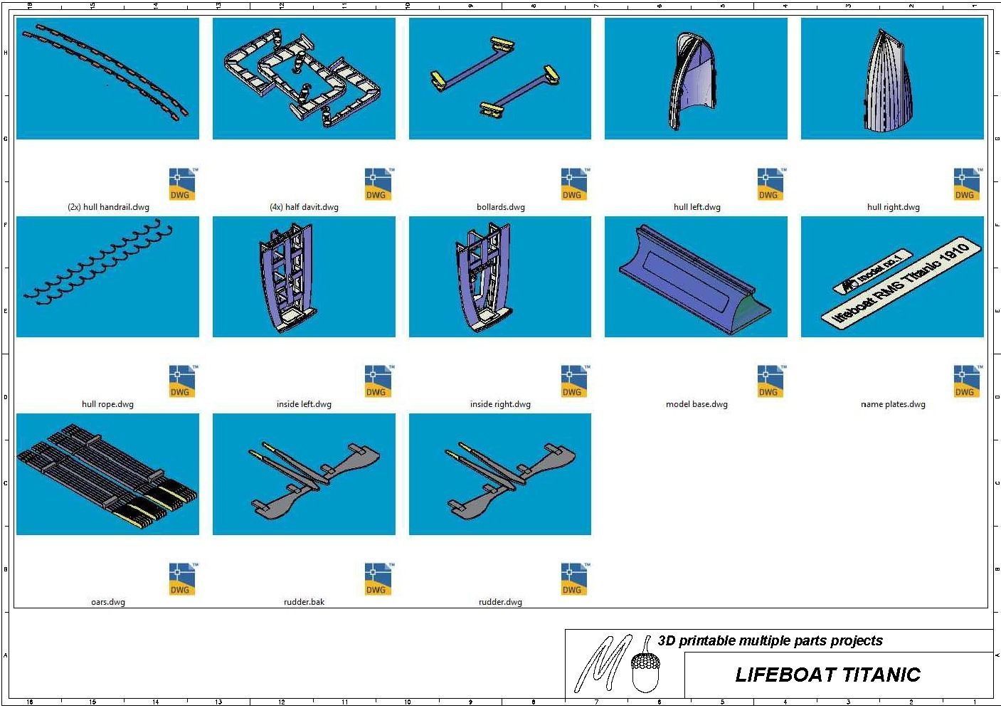 Lifeboat Titanic 3D print model_1