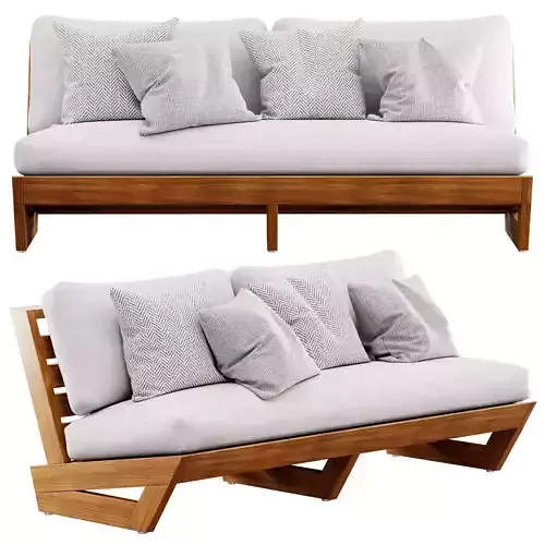 Sunset Teak Loveseat by CB2