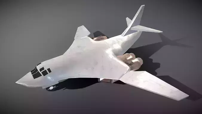 Cartoon Tupolev Tu-160 Low-poly 3D model
