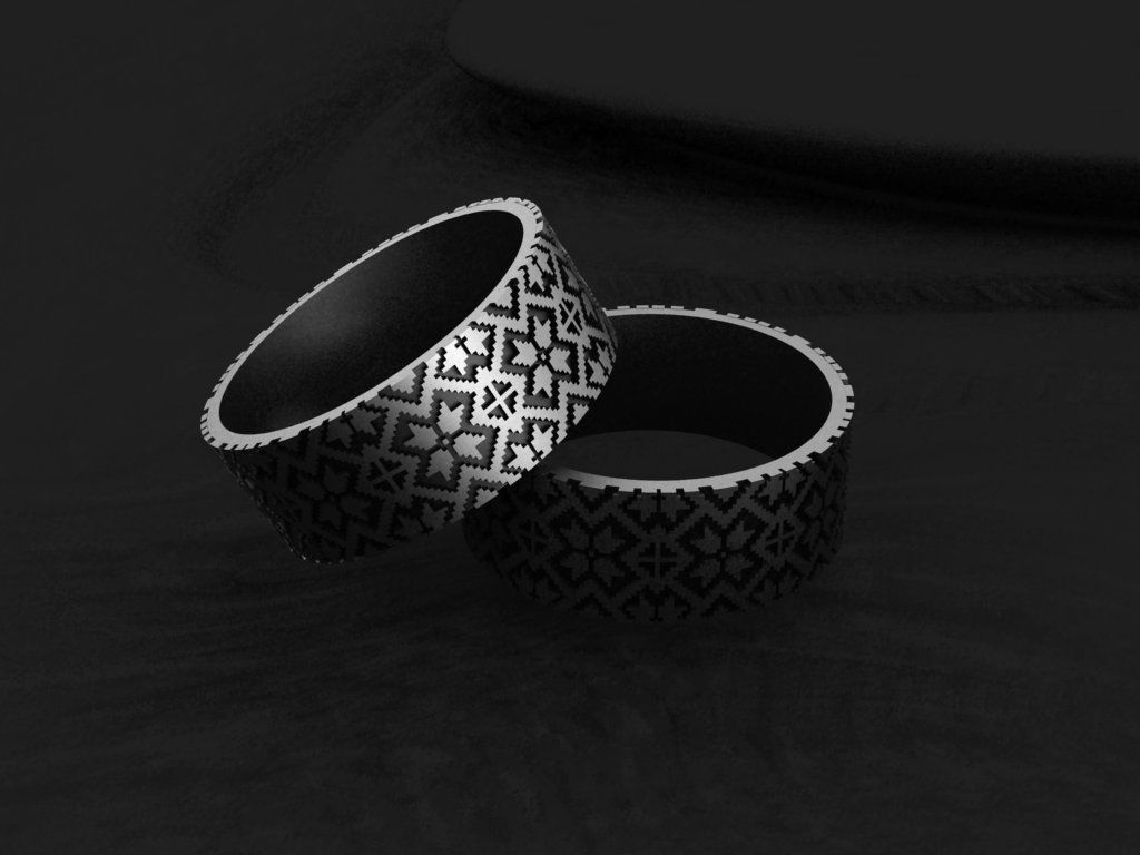 Engagement ring 3D print model_1