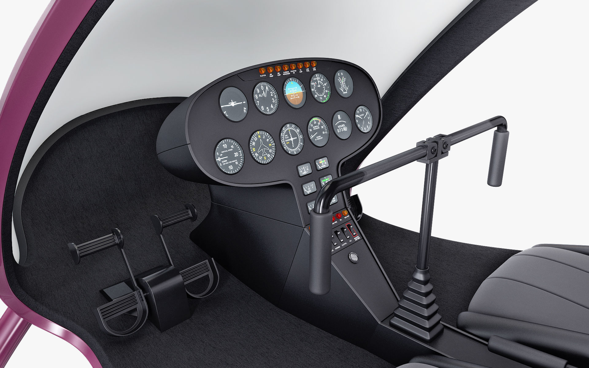 Generic Light Helicopter M 1 3D model_14