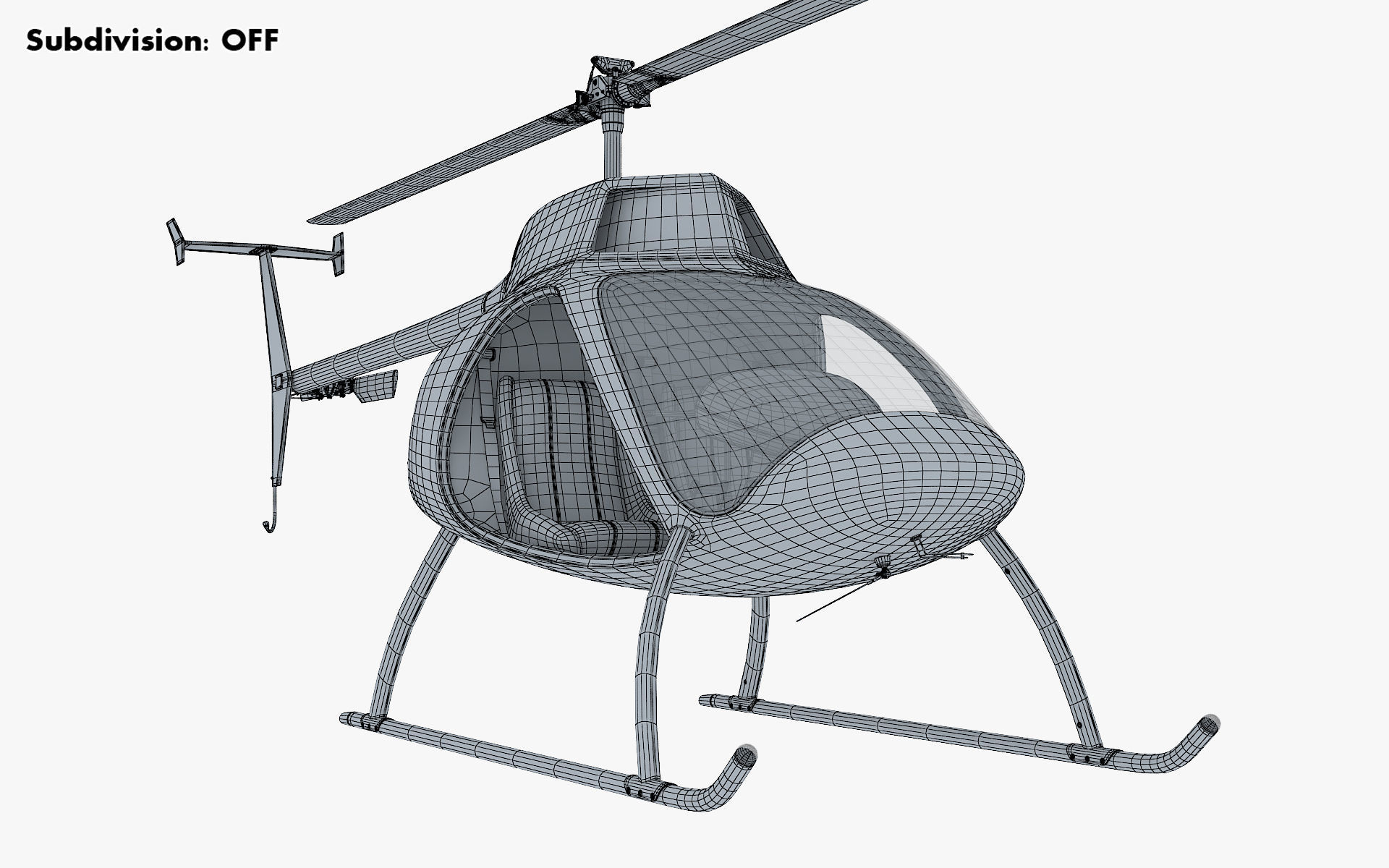 Generic Light Helicopter M 1 3D model_21
