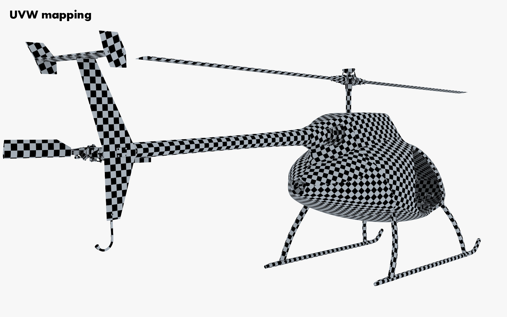 Generic Light Helicopter M 1 3D model_55