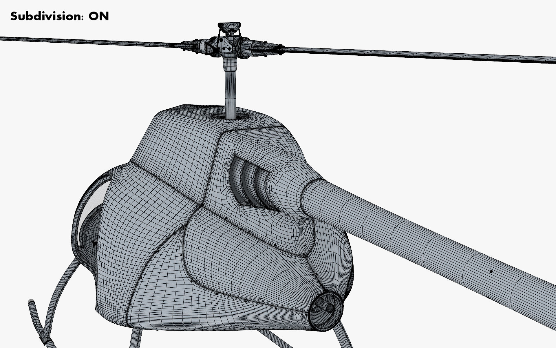 Generic Light Helicopter M 1 3D model_26