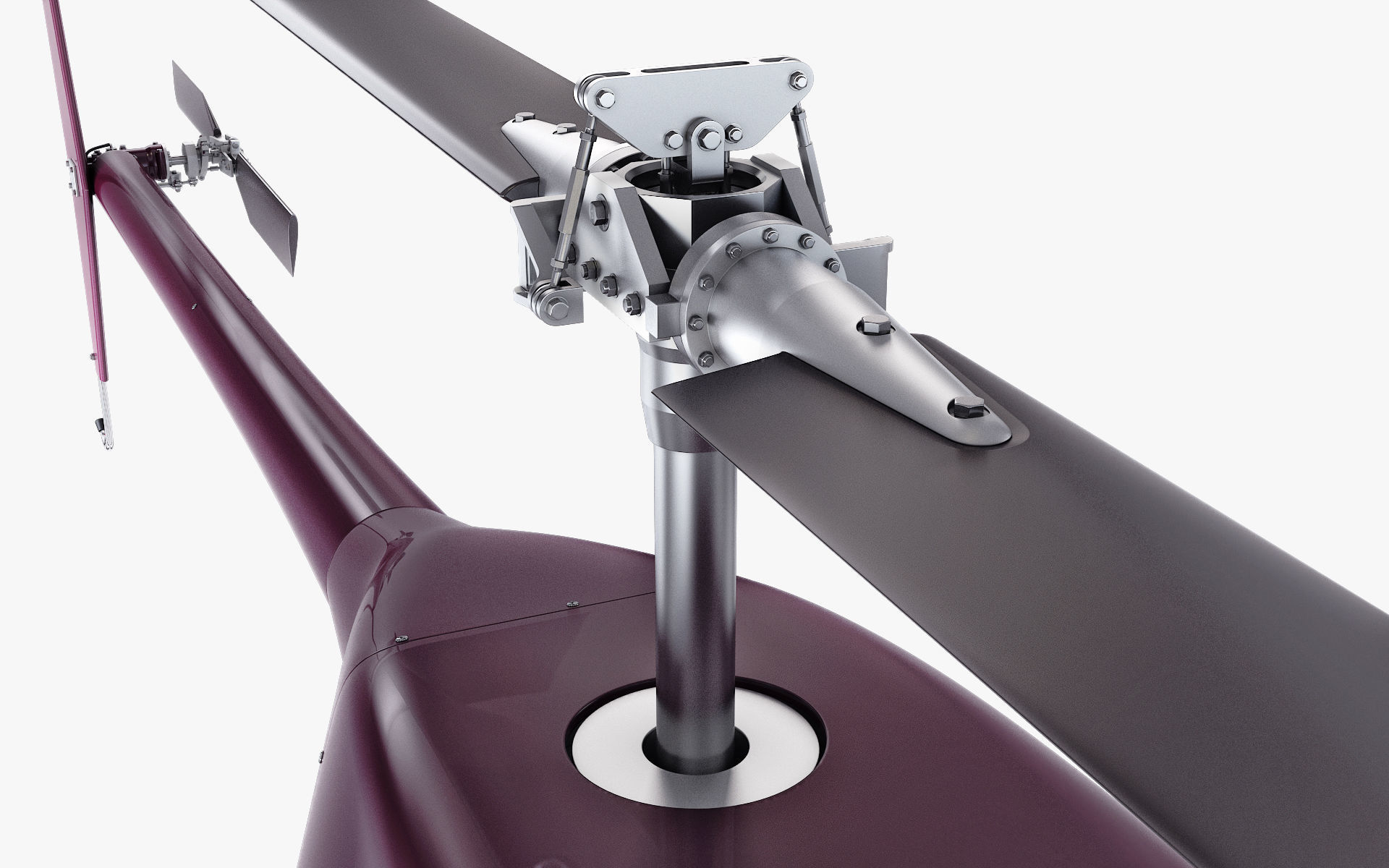 Generic Light Helicopter M 1 3D model_8