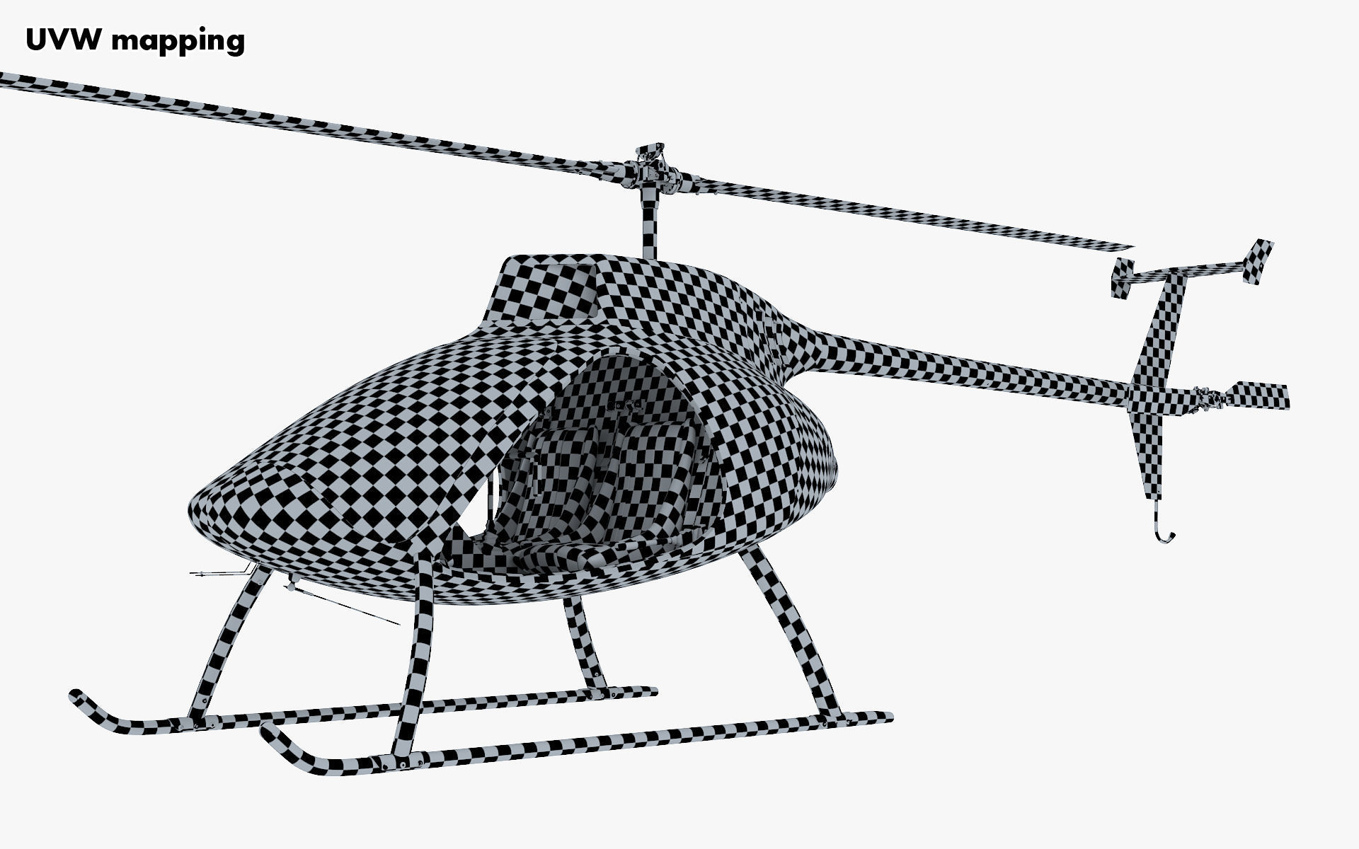 Generic Light Helicopter M 1 3D model_54