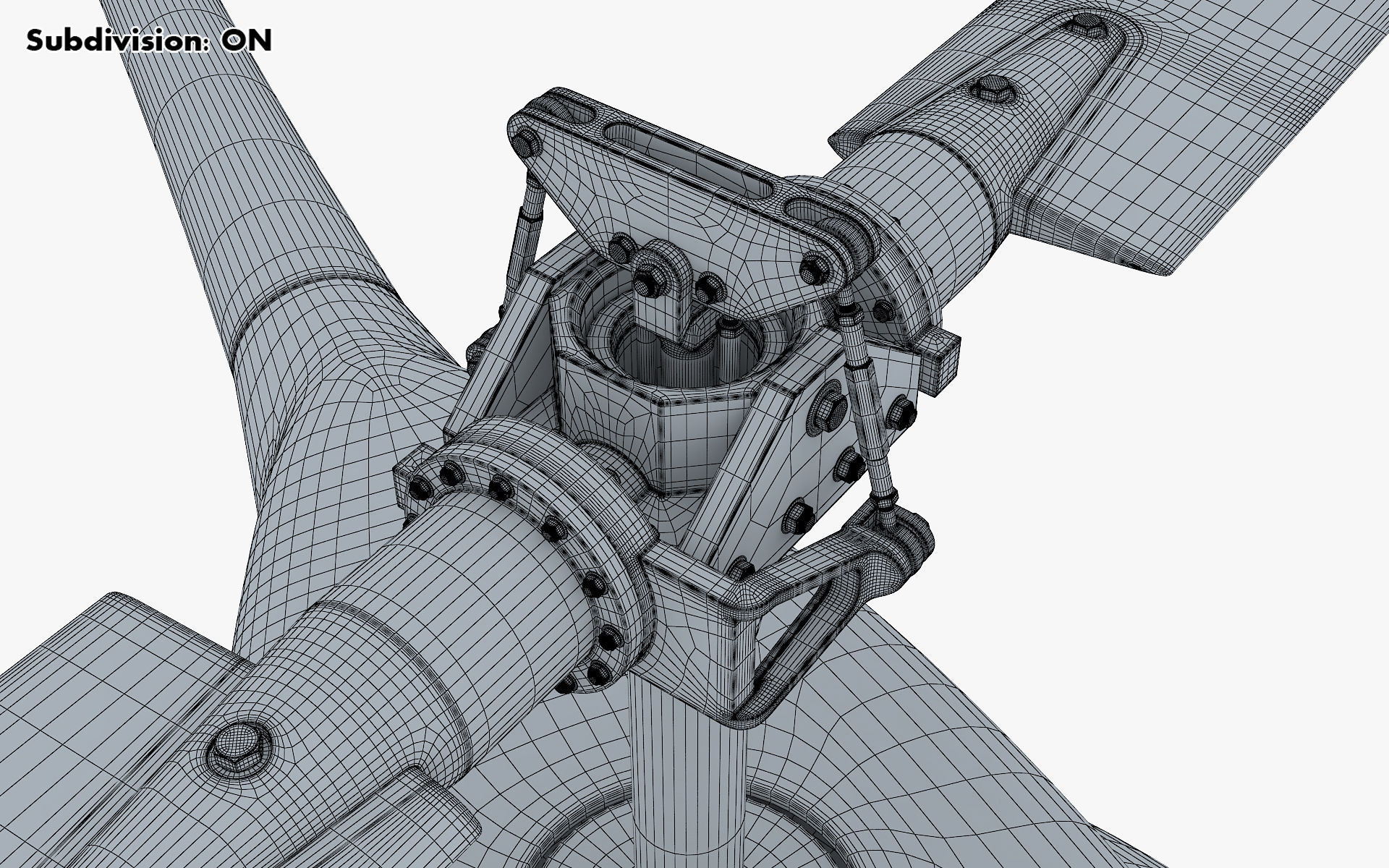 Generic Light Helicopter M 1 3D model_38