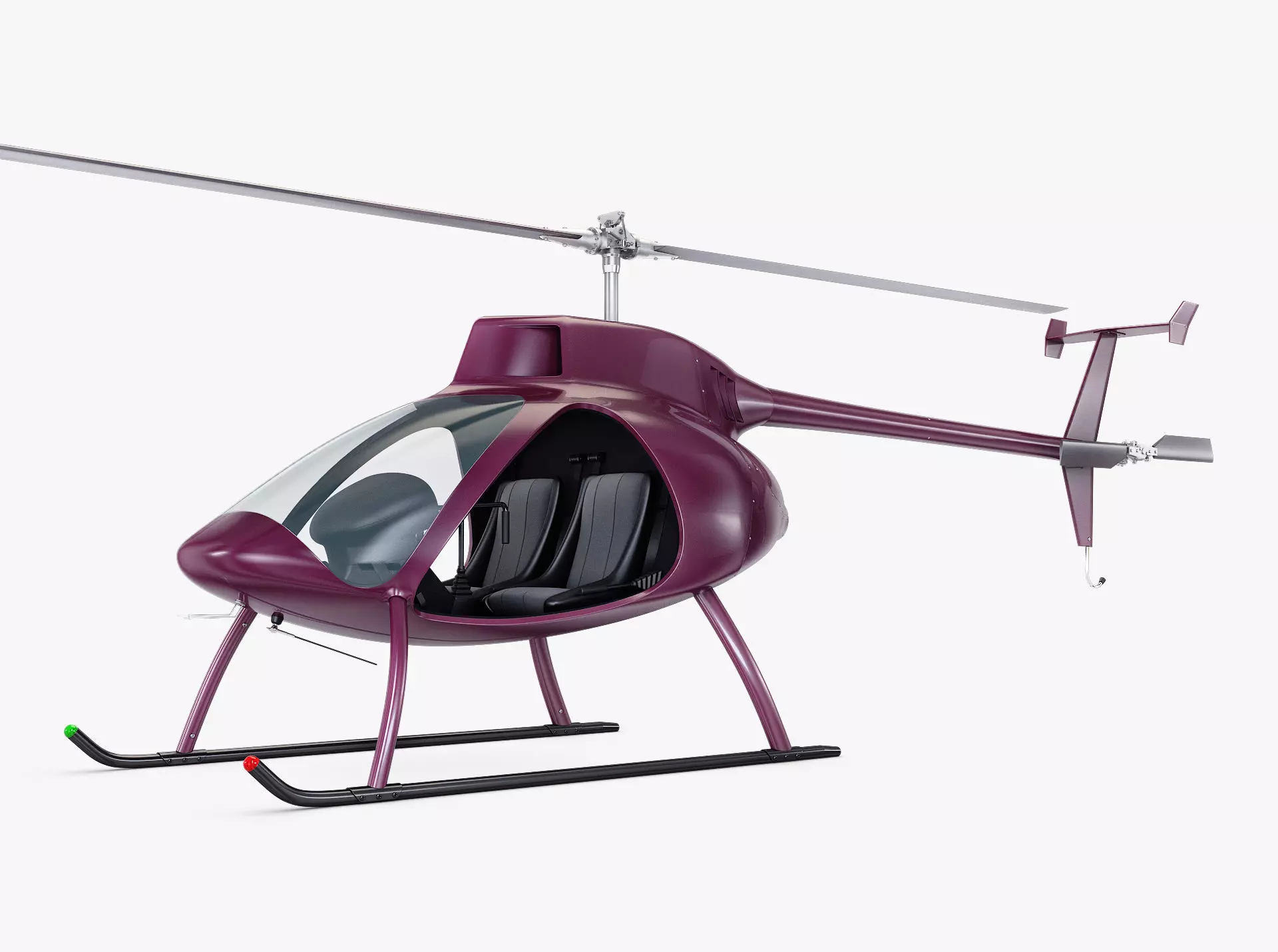 Generic Light Helicopter M 1 3D model_0