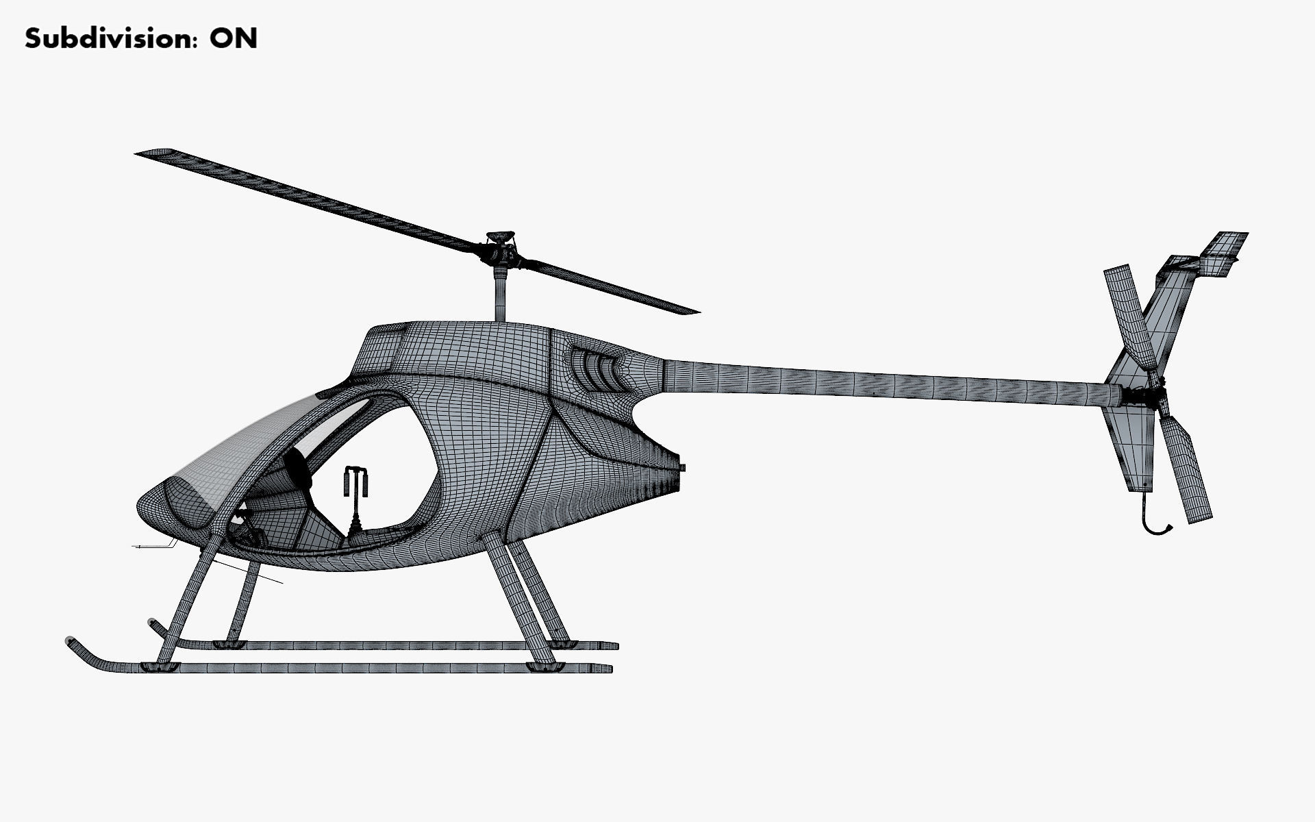 Generic Light Helicopter M 1 3D model_28