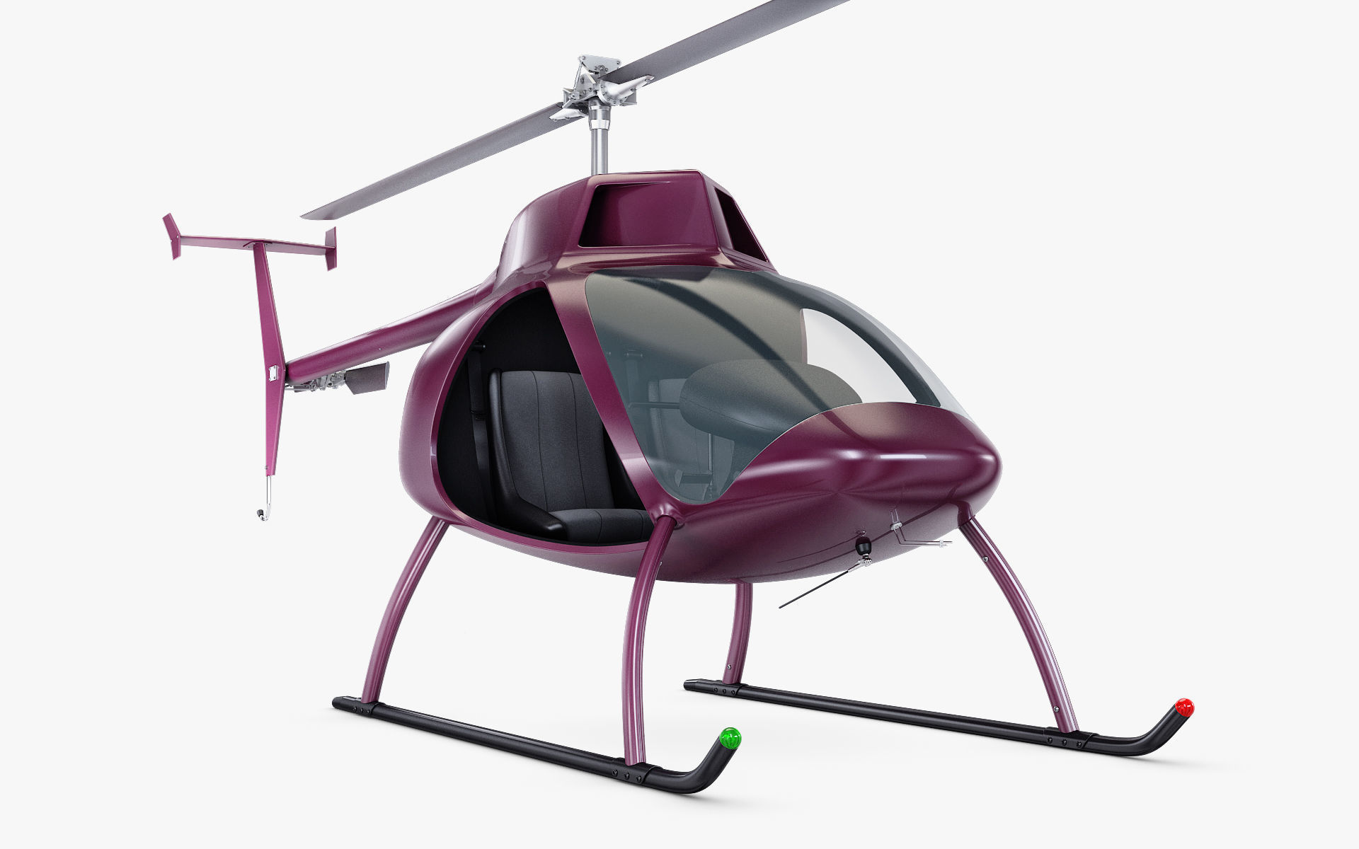 Generic Light Helicopter M 1 3D model_1