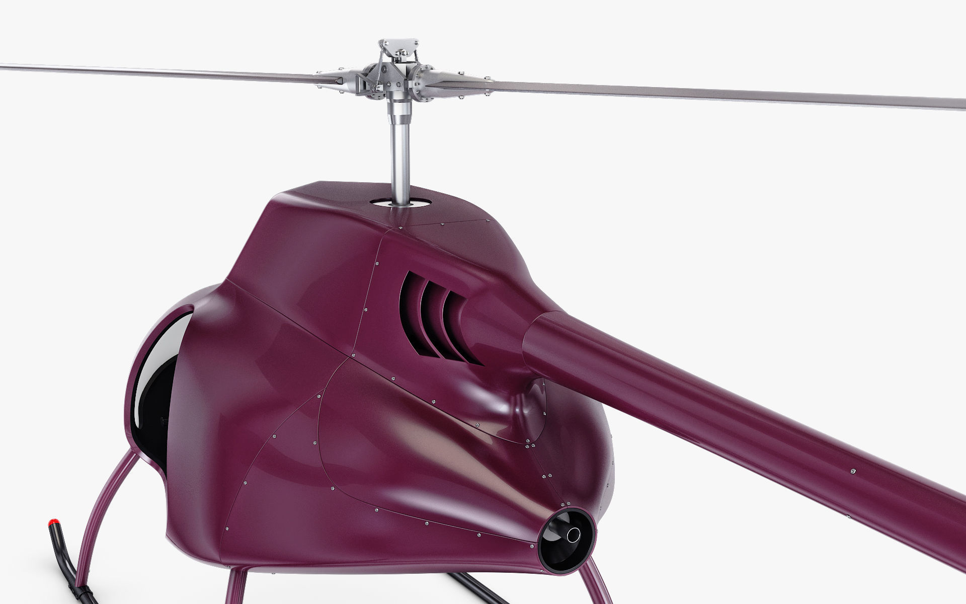 Generic Light Helicopter M 1 3D model_4