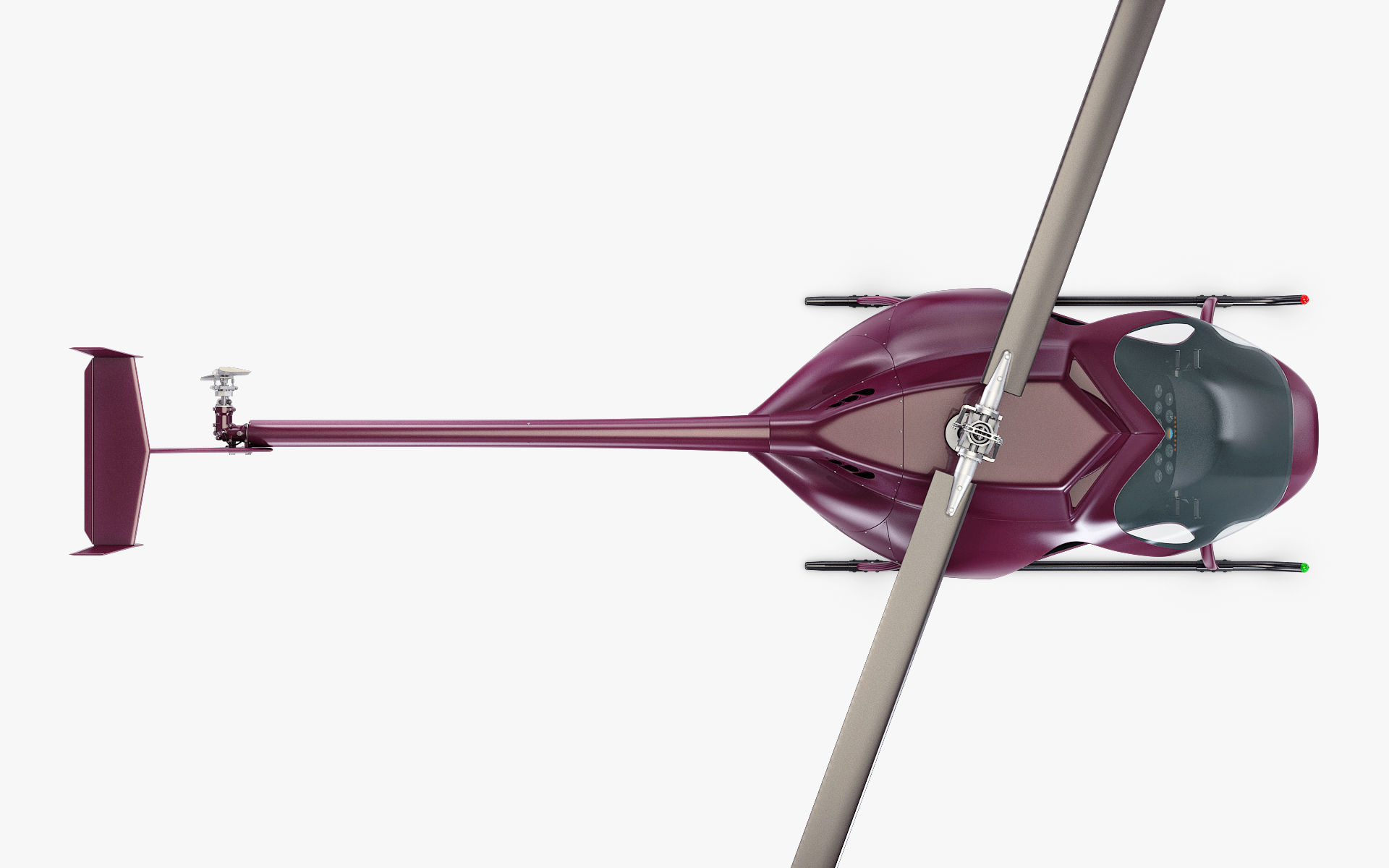 Generic Light Helicopter M 1 3D model_6