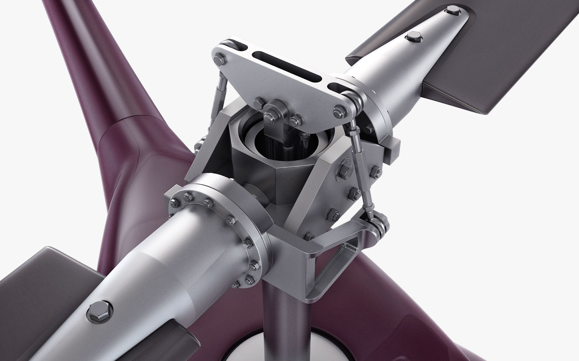 Generic Light Helicopter M 1 3D model_10