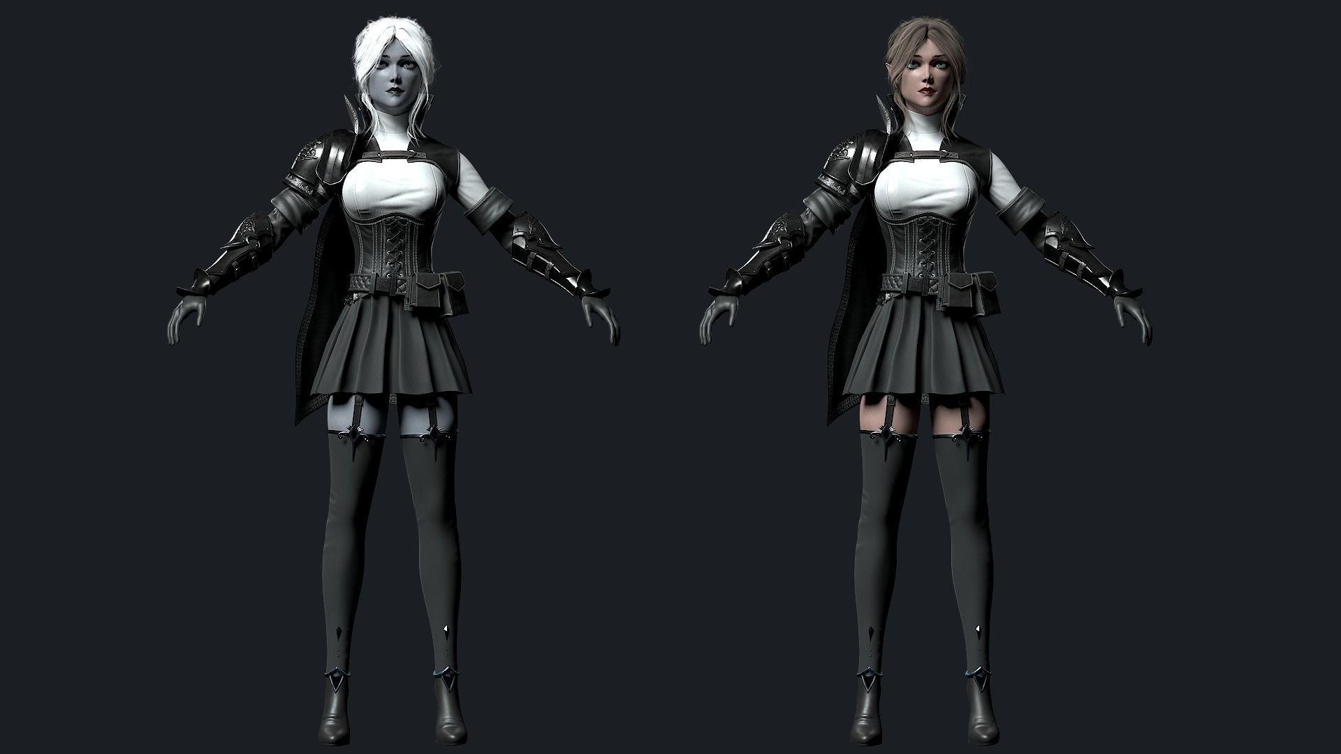 Templar Assassin - Game Ready Low-poly 3D model_8