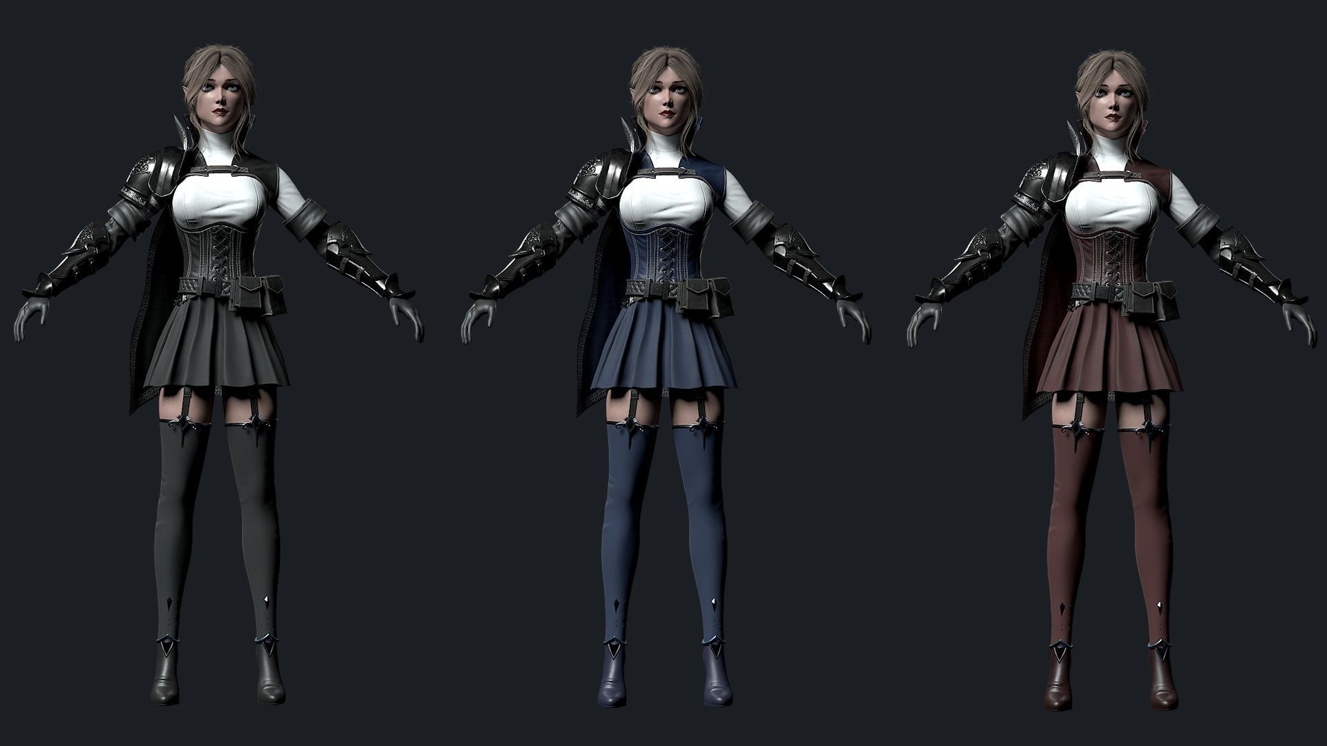 Templar Assassin - Game Ready Low-poly 3D model_11