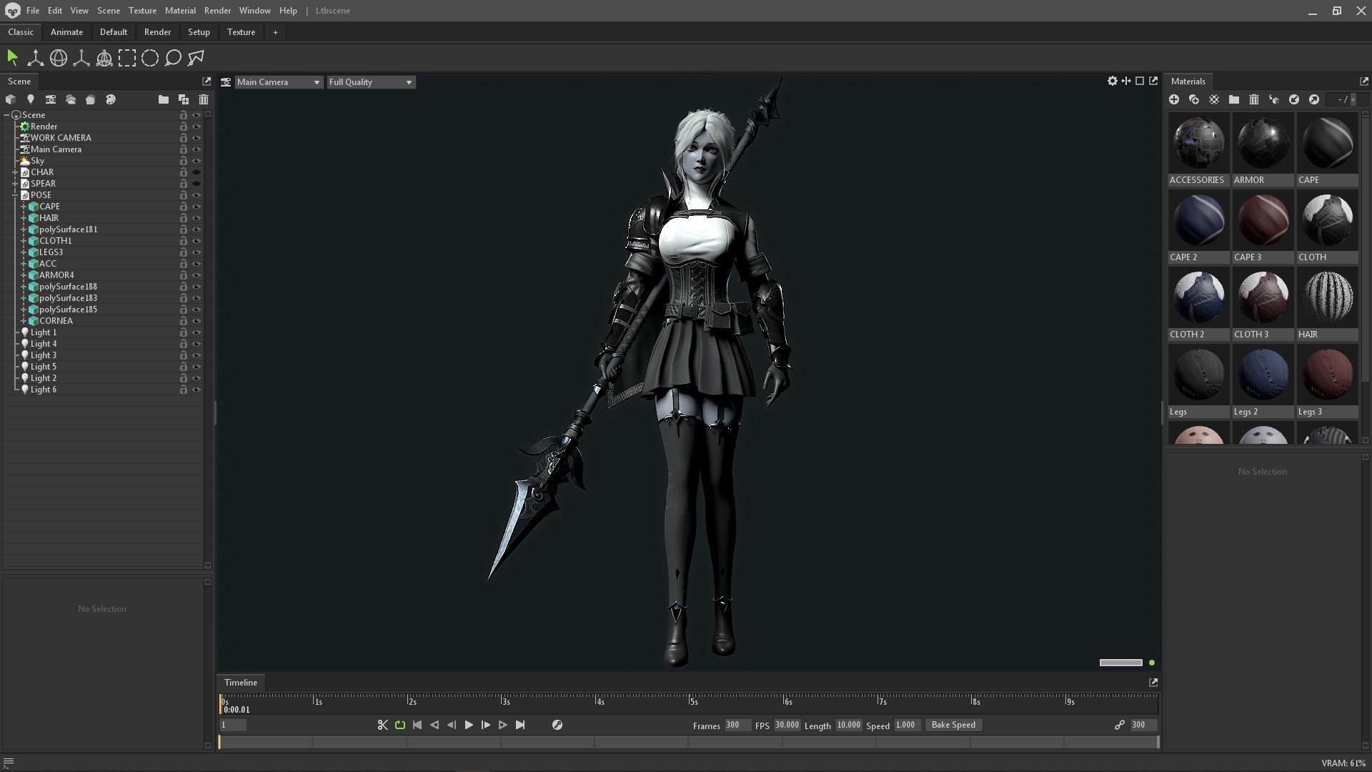 Templar Assassin - Game Ready Low-poly 3D model_17