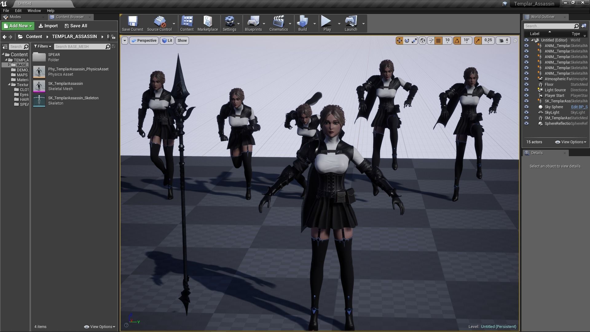 Templar Assassin - Game Ready Low-poly 3D model_18