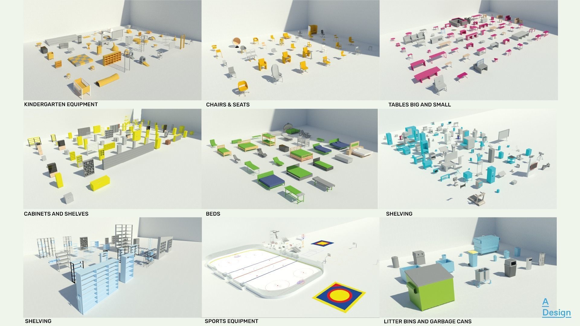 23 Large family packs - Revit families - 1006 families in total 3D model_12