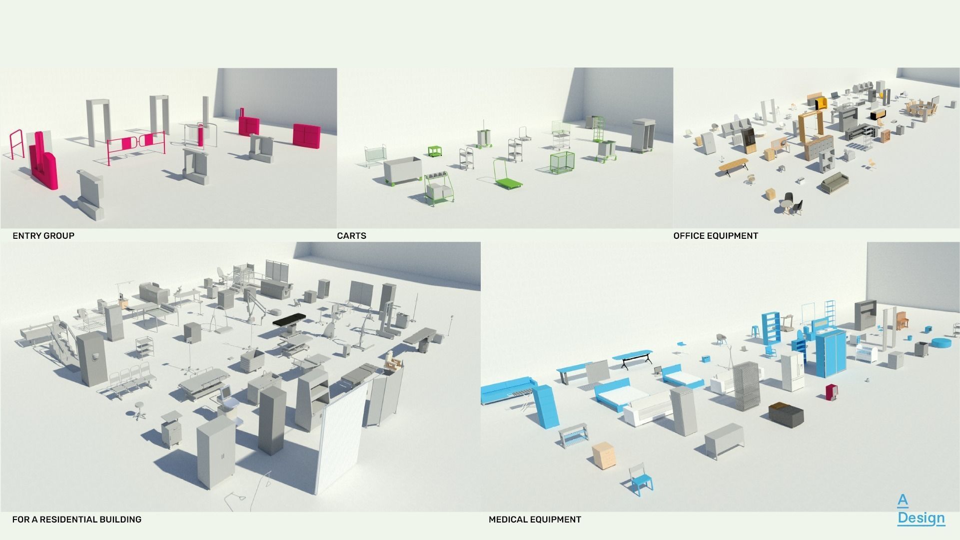 23 Large family packs - Revit families - 1006 families in total 3D model_14