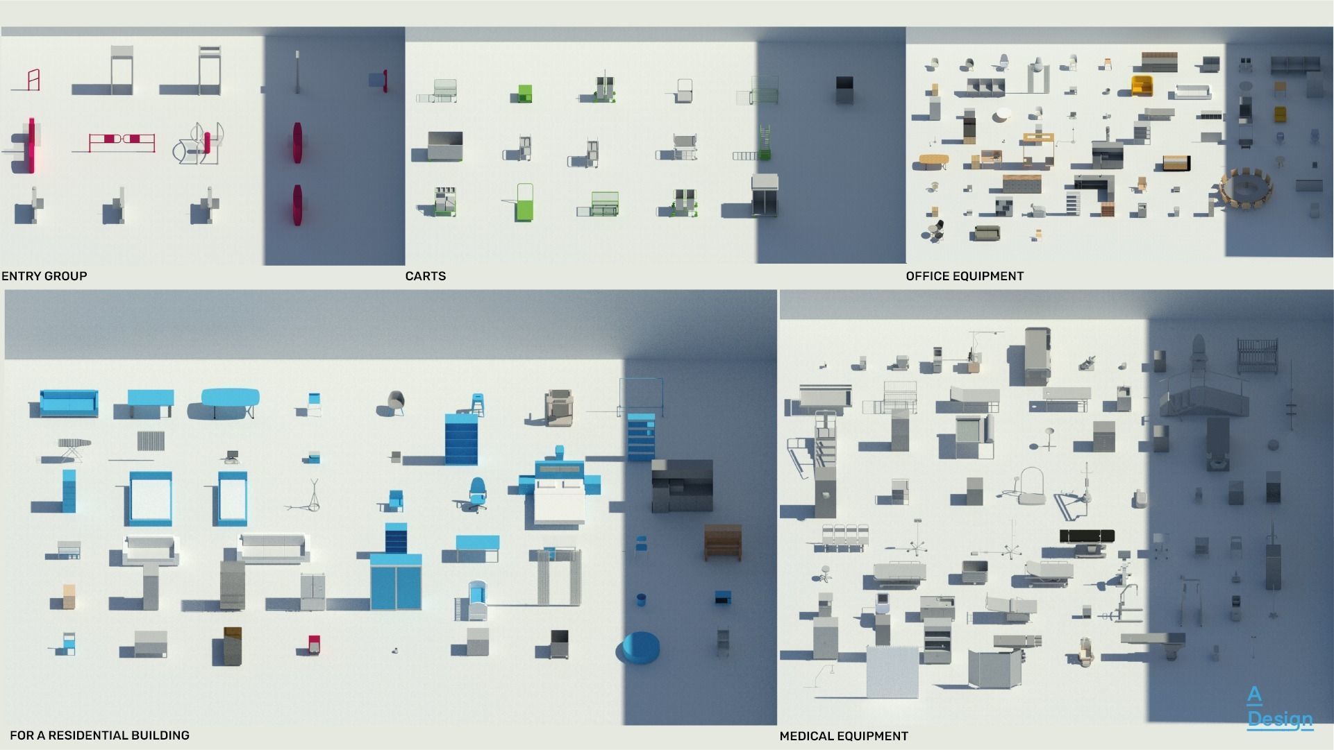 23 Large family packs - Revit families - 1006 families in total 3D model_6