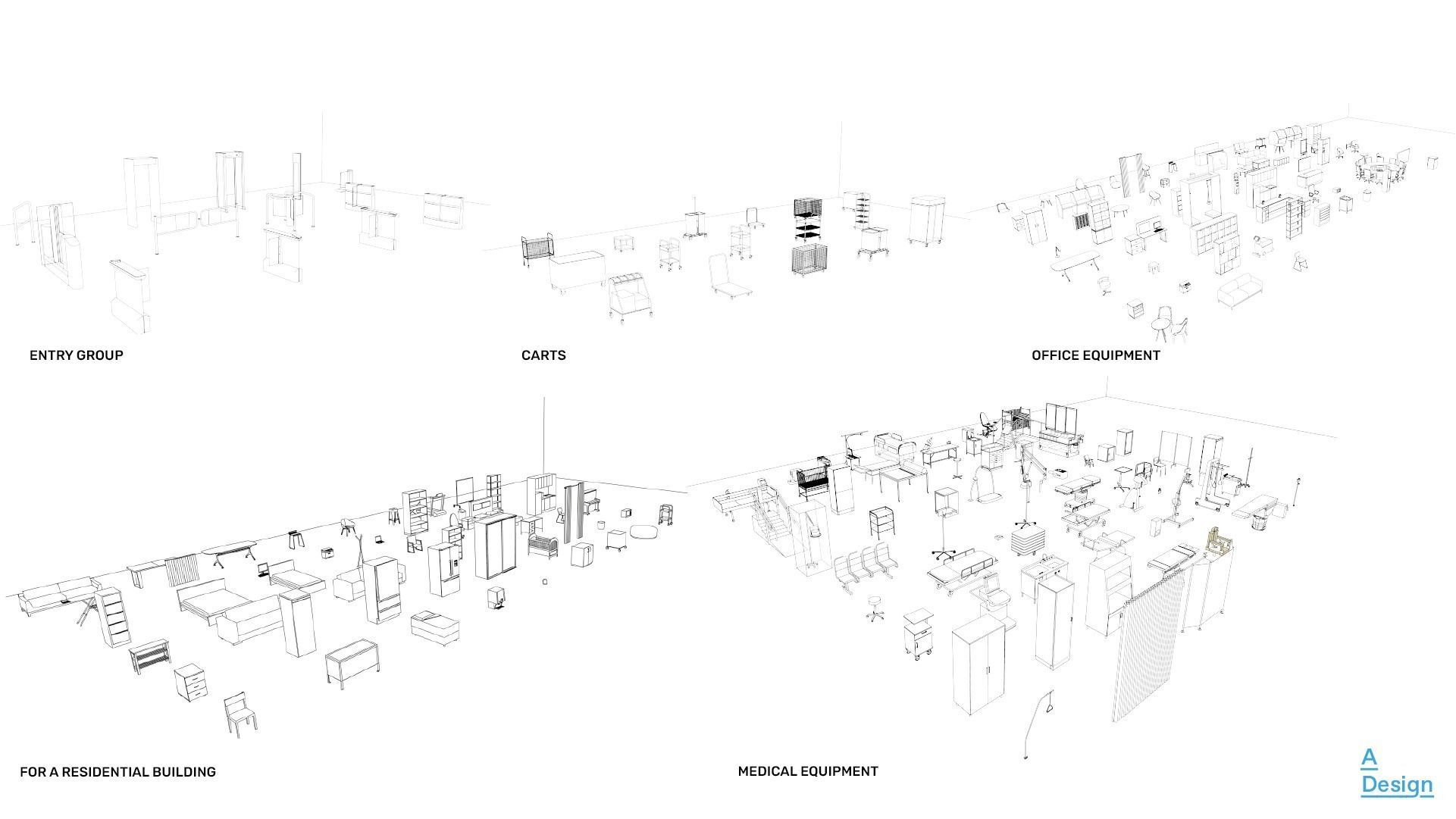 23 Large family packs - Revit families - 1006 families in total 3D model_18