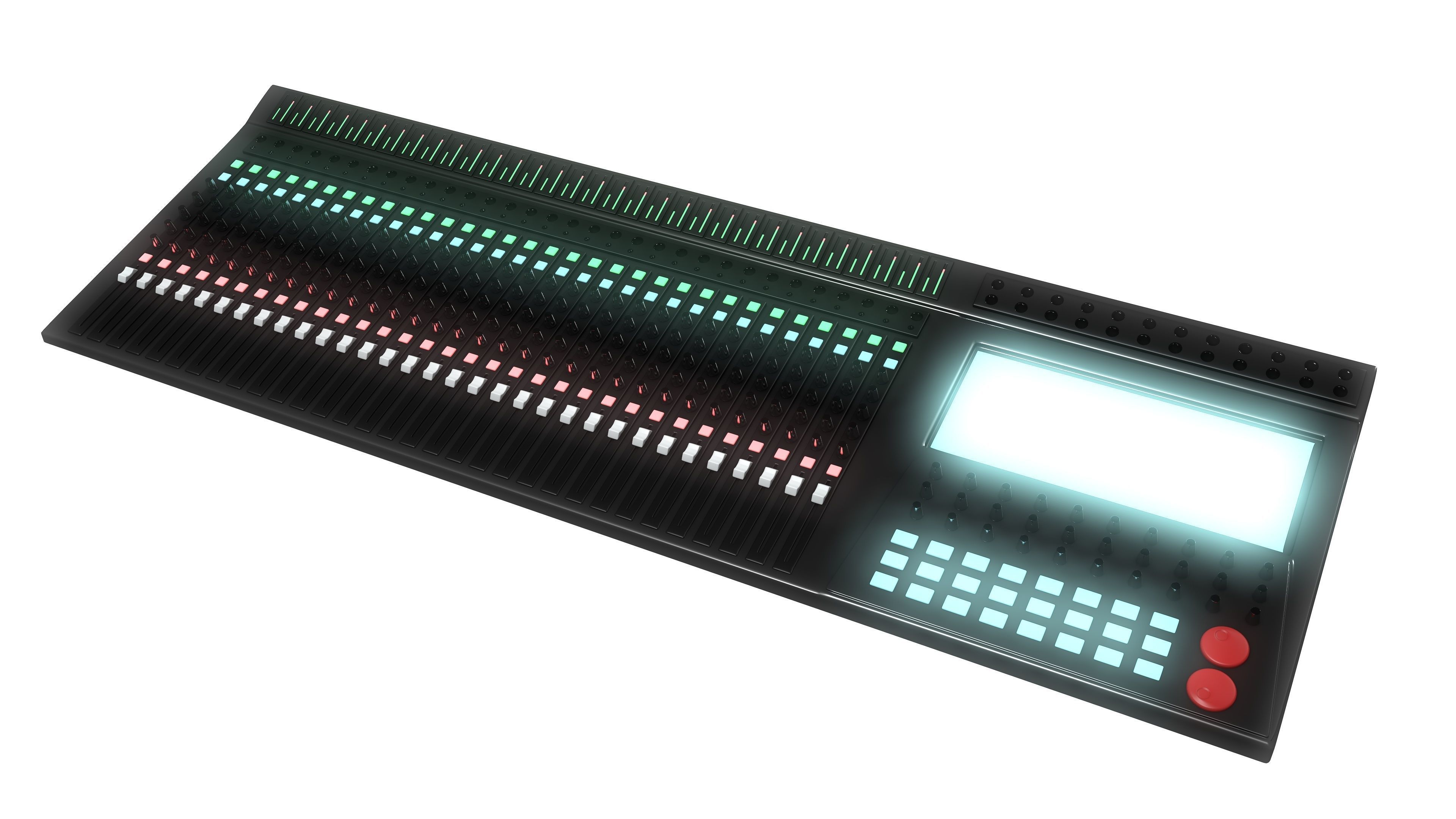 Mixing Console Low-poly 3D model_3