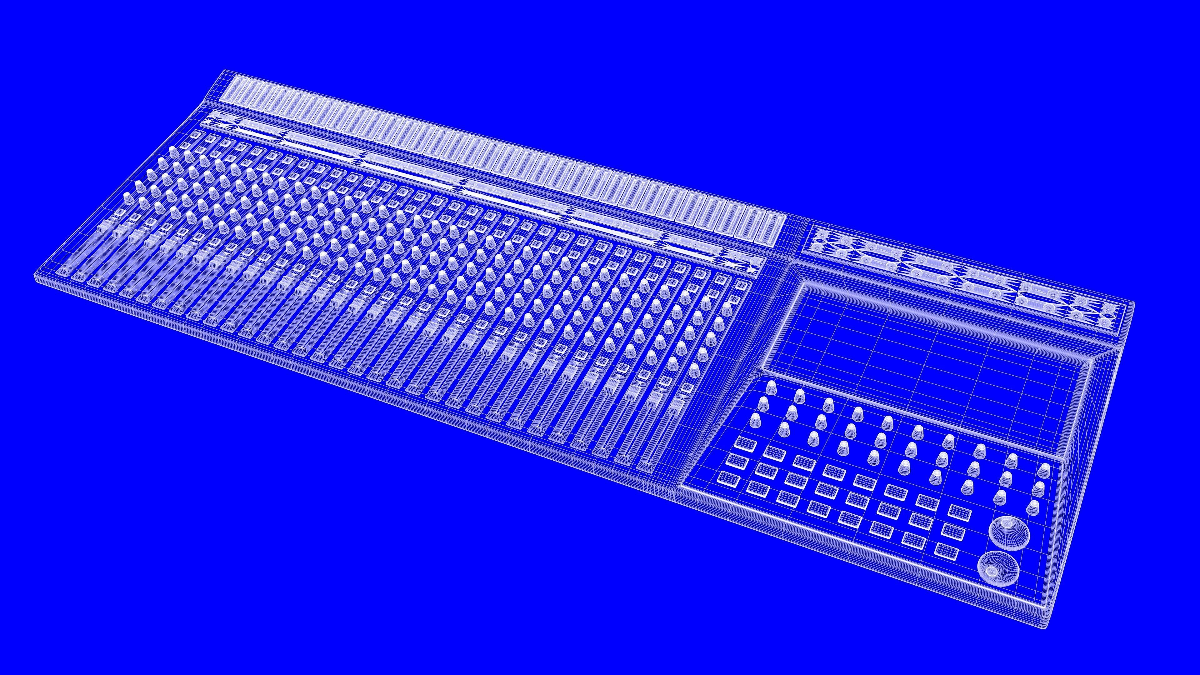 Mixing Console Low-poly 3D model_8