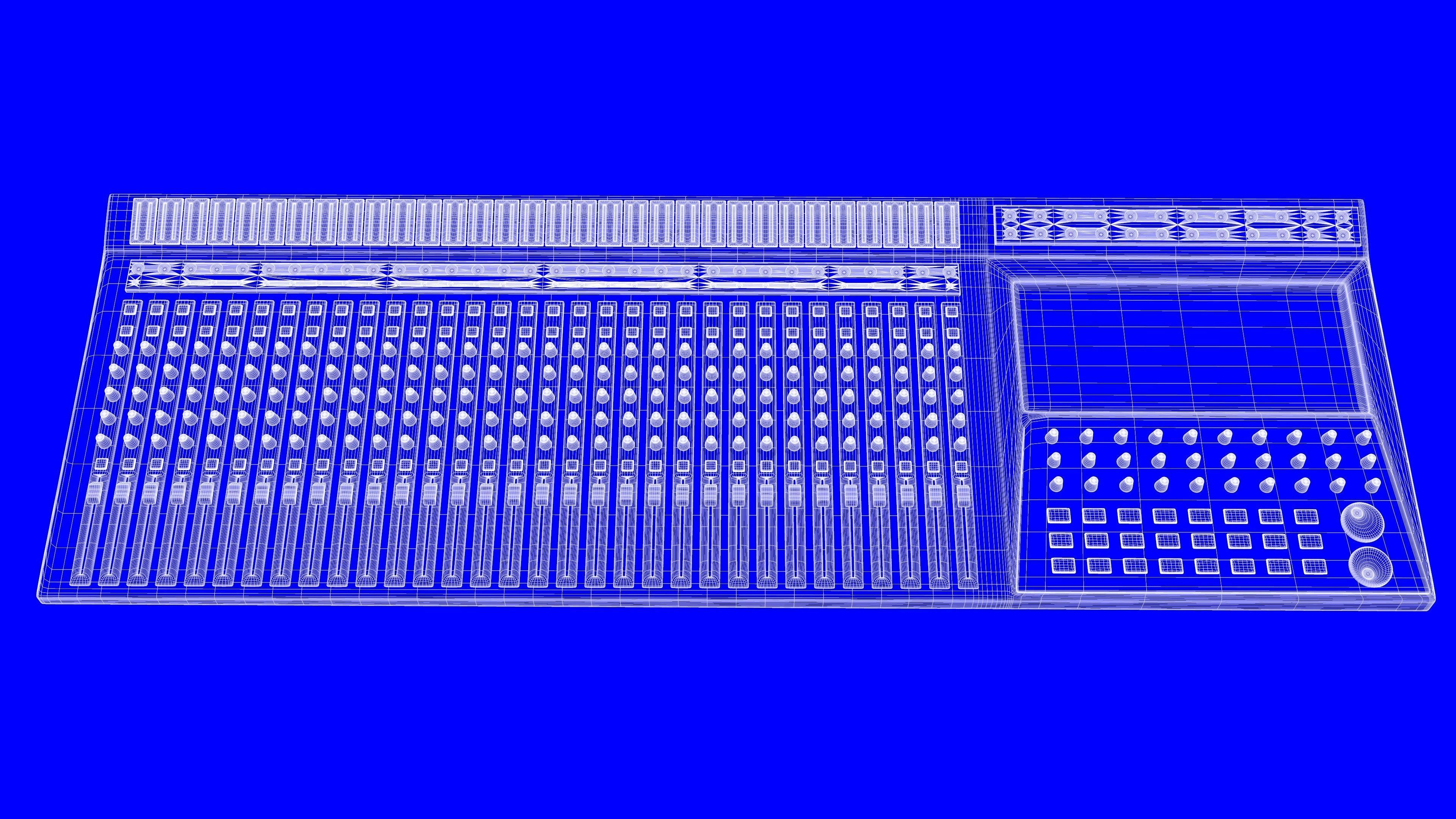 Mixing Console Low-poly 3D model_10