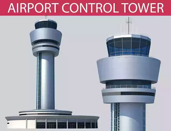 Airport Control Tower 3D model