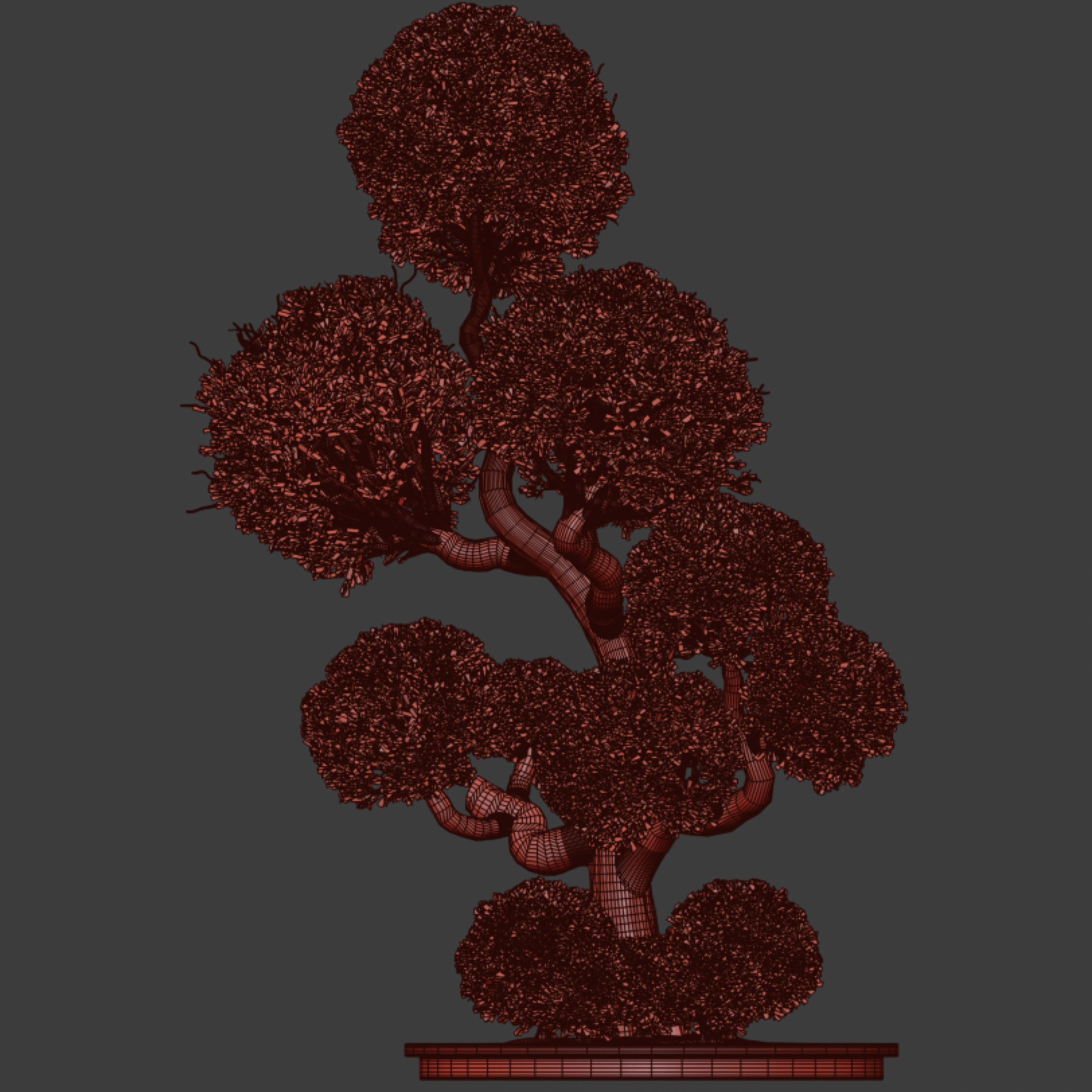 Garden Tree And Bush 01 3D model_3
