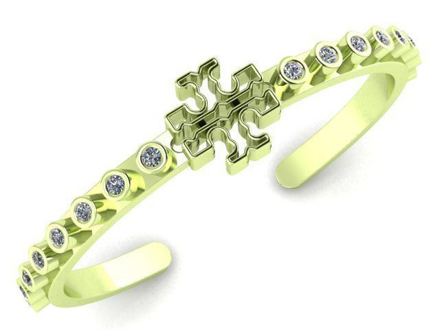 Bracelets tory burch cross cuff bracelet 3D print model_6