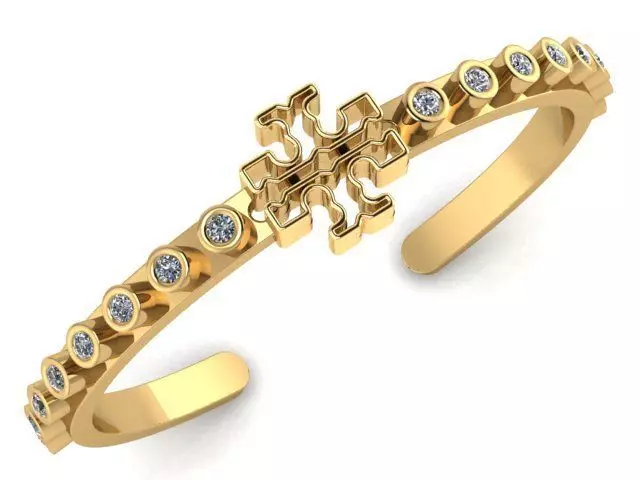 Bracelets tory burch cross cuff bracelet 3D print model_0