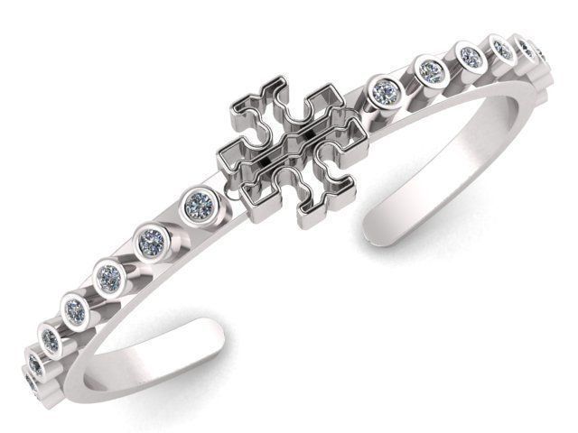 Bracelets tory burch cross cuff bracelet 3D print model_2