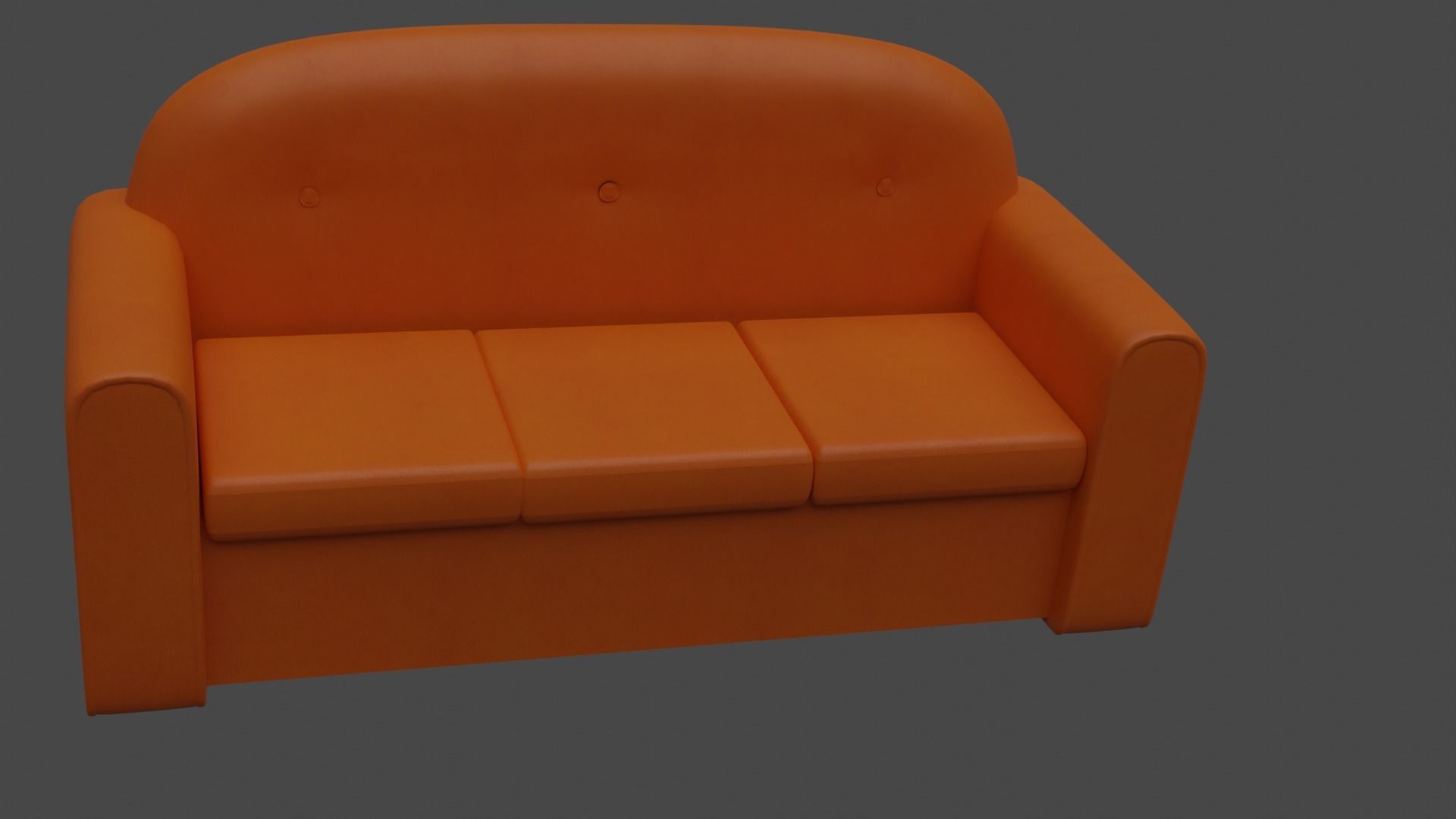 Simpsons TV Room Couch Free 3D model_1