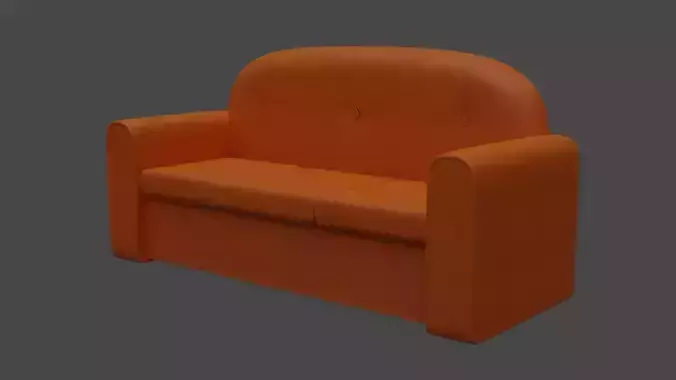 Simpsons TV Room Couch Free 3D model