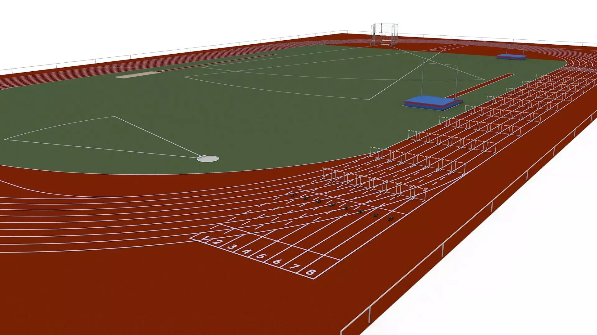 Athletics stadium 3D model