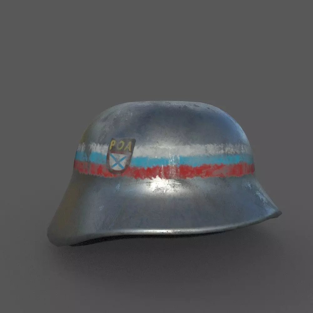 Russian Liberation Army Helmet Free low-poly 3D model