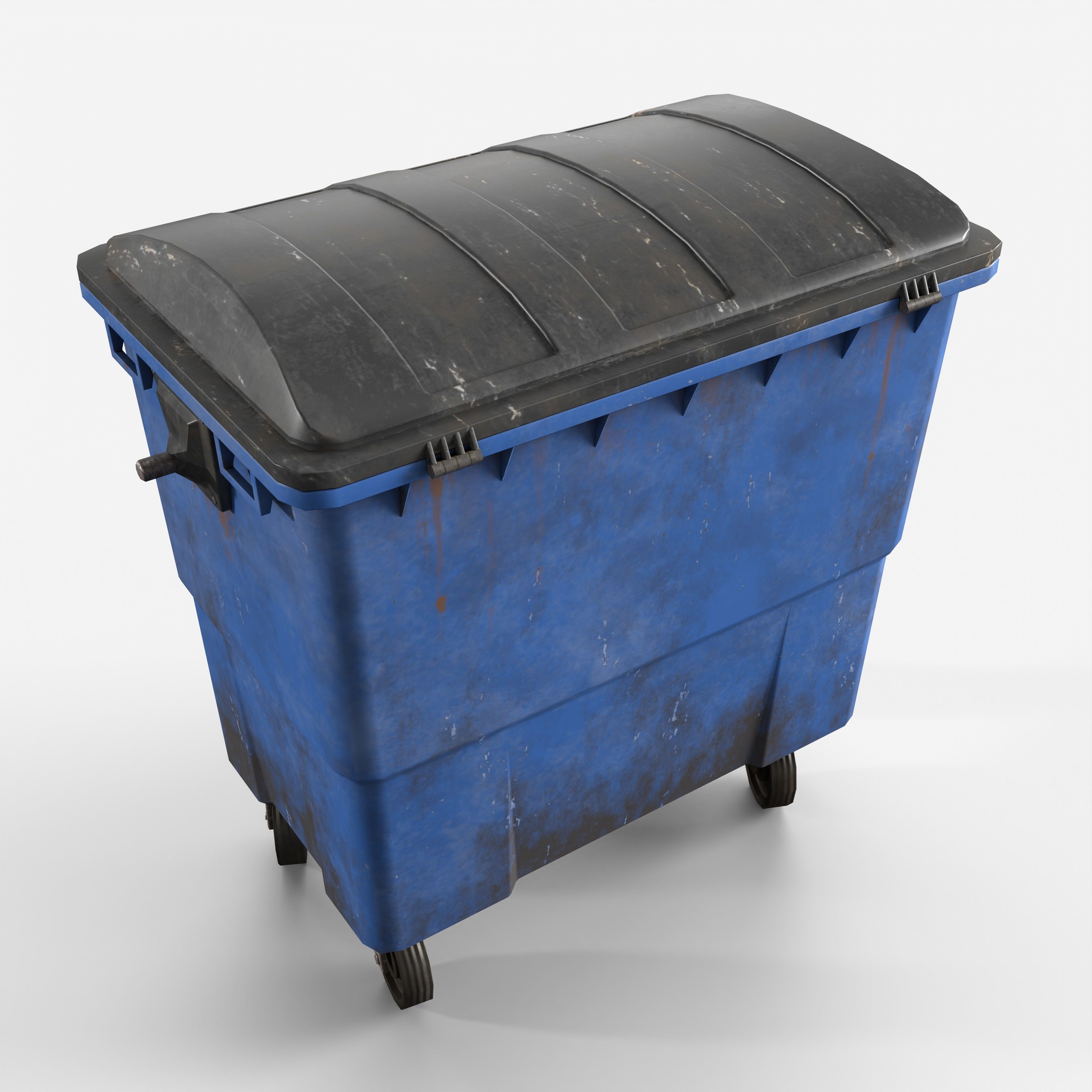 Public Dumbster Low-poly 3D model_12