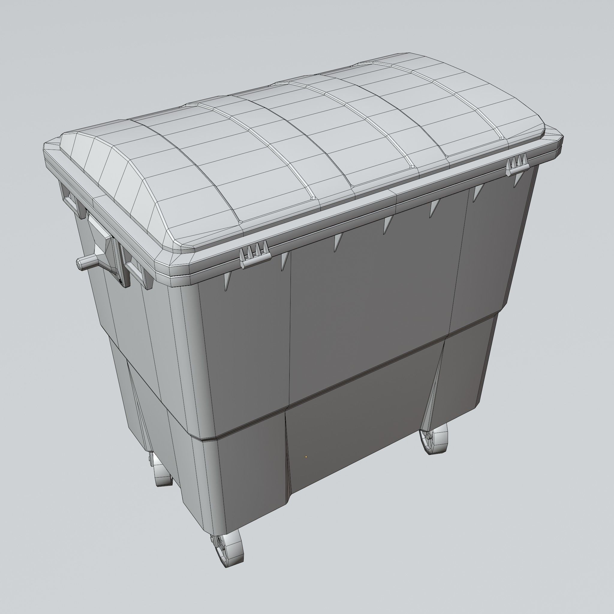 Public Dumbster Low-poly 3D model_11