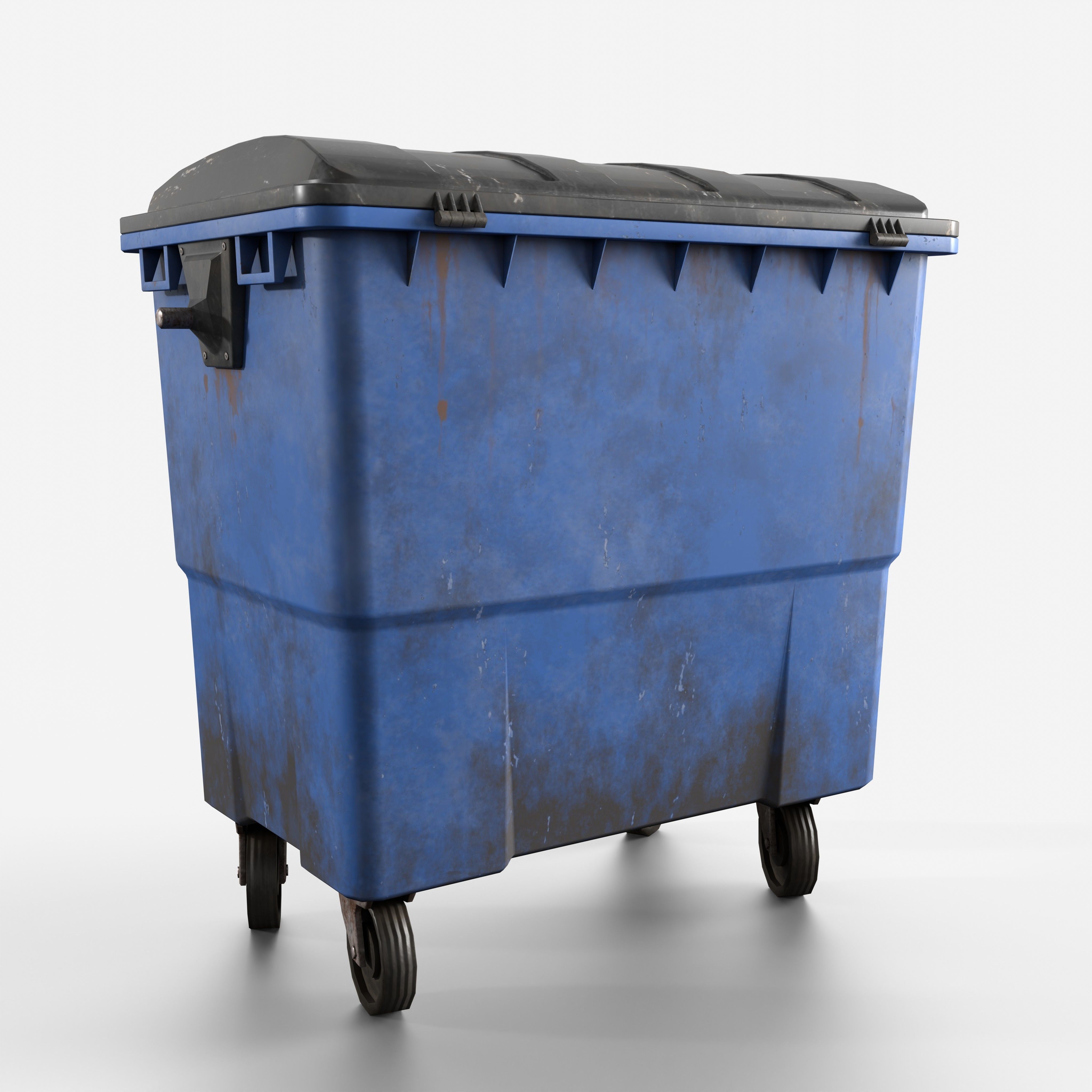 Public Dumbster Low-poly 3D model_7