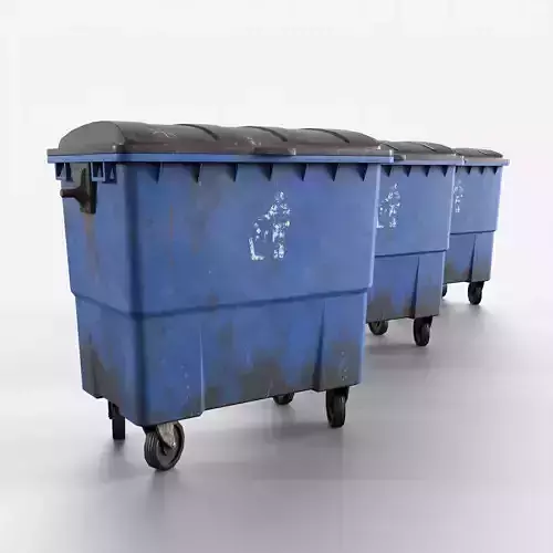 Public Dumbster Low-poly 3D model