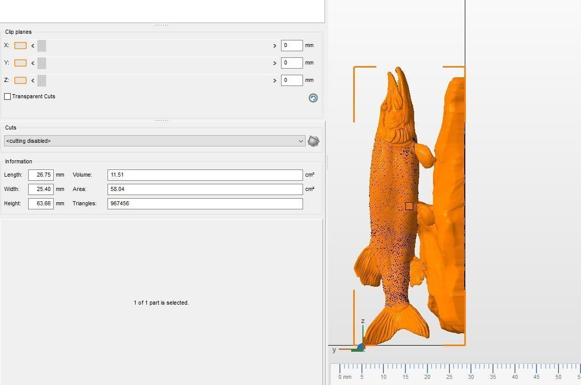Pike fish on the base 3D print model_21