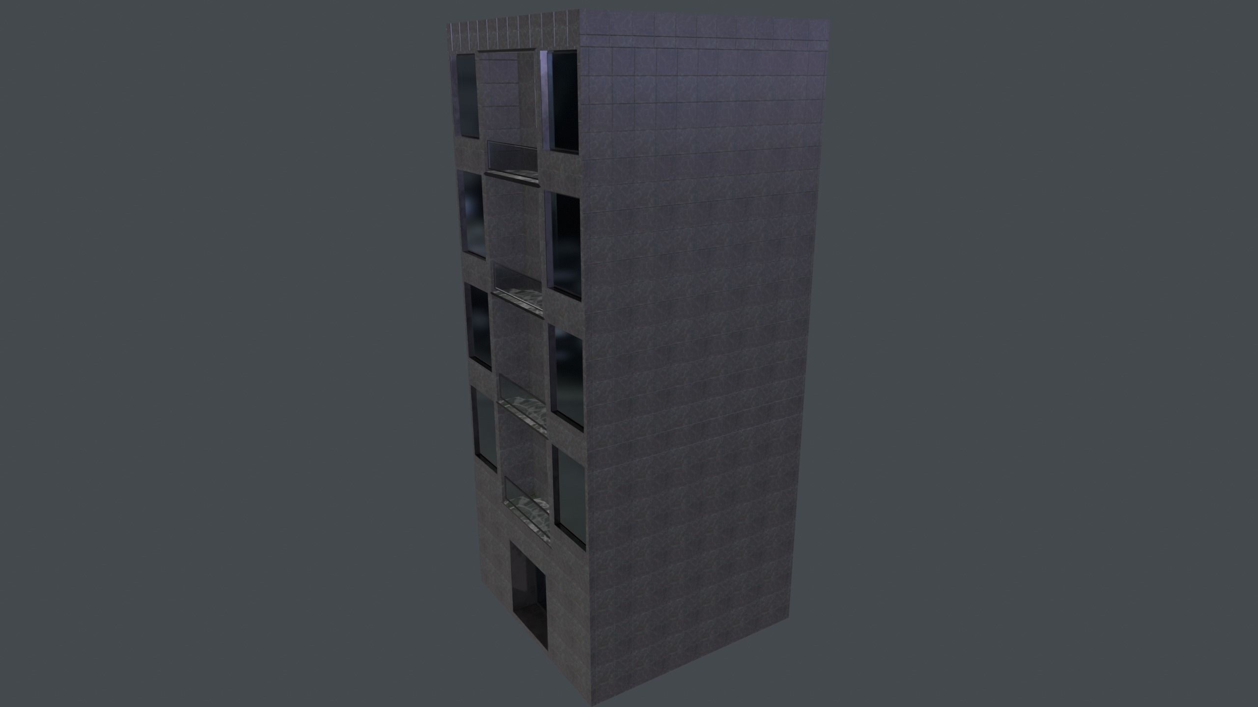 Building tall Low-poly 3D model_3