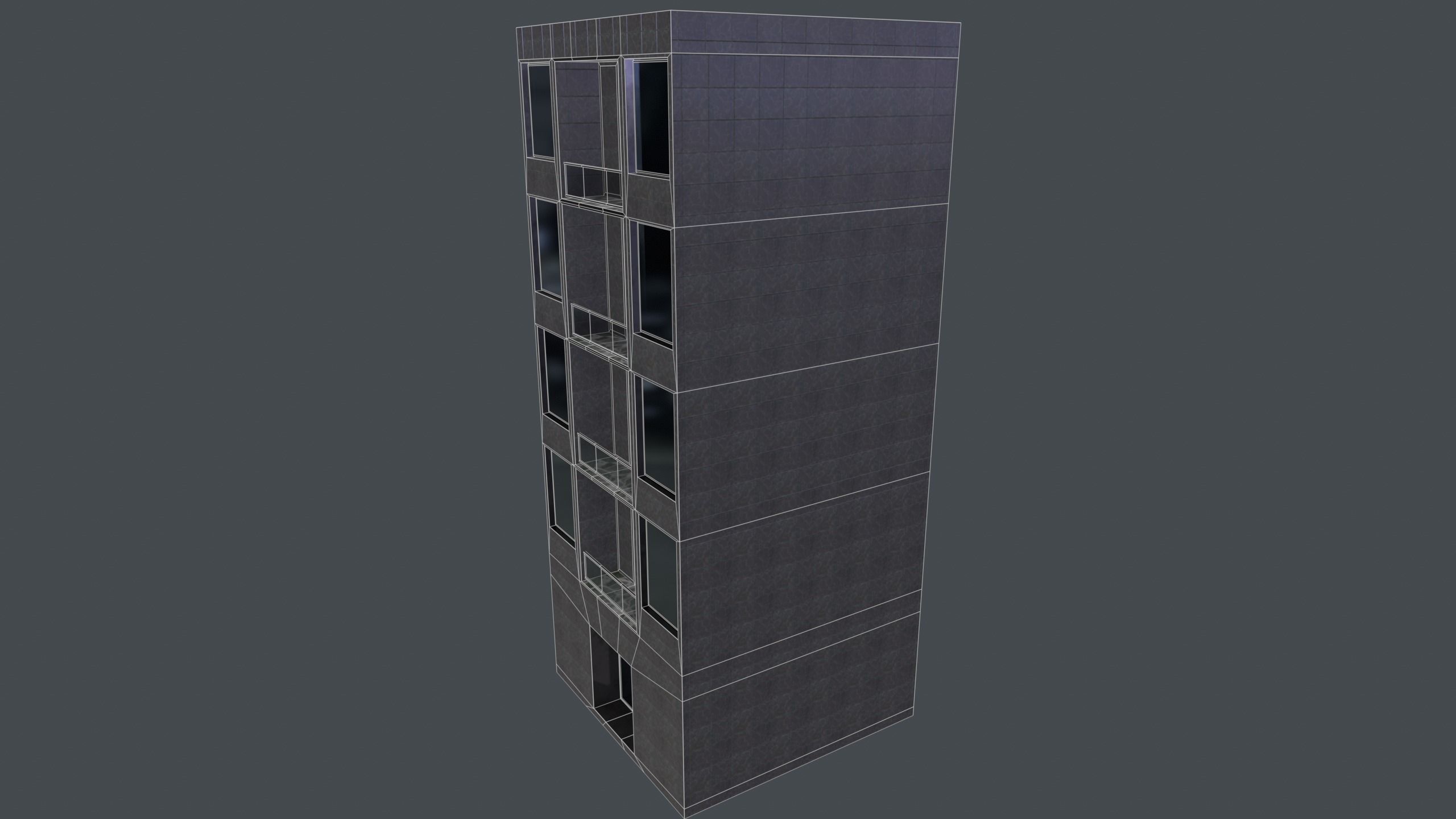Building tall Low-poly 3D model_4
